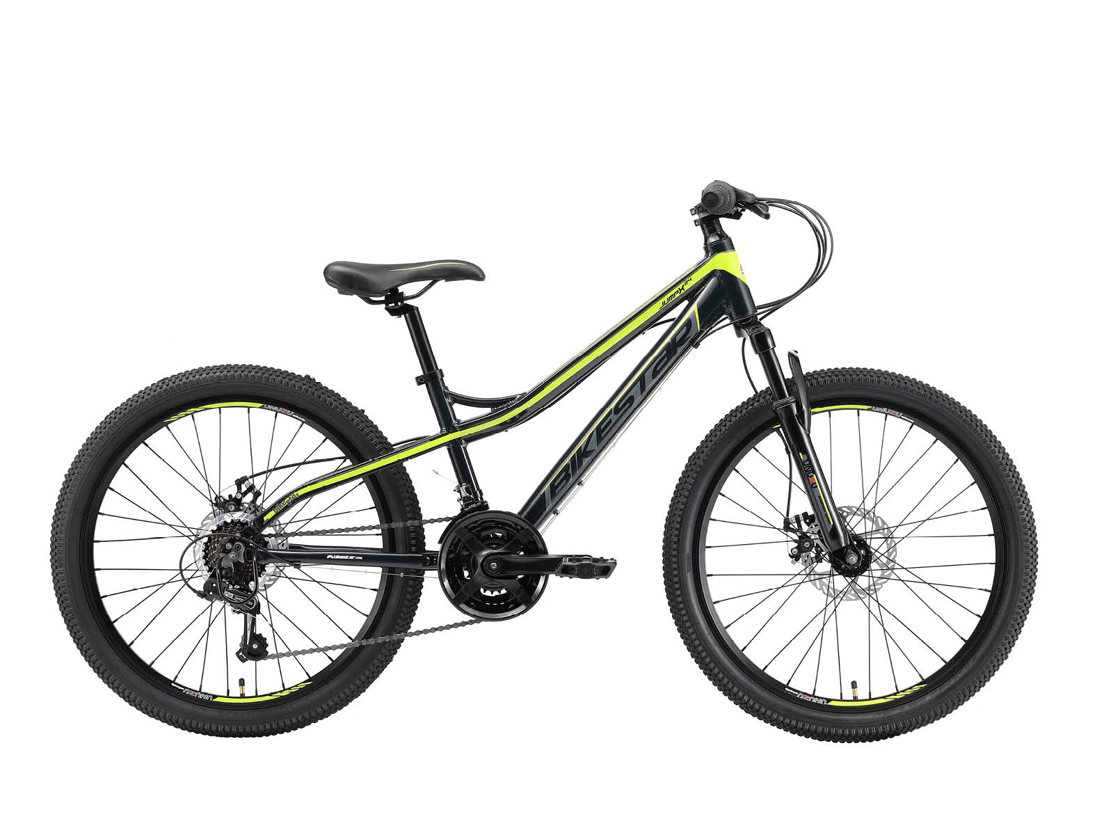 bikestar 24 inch MTB zwart/groen