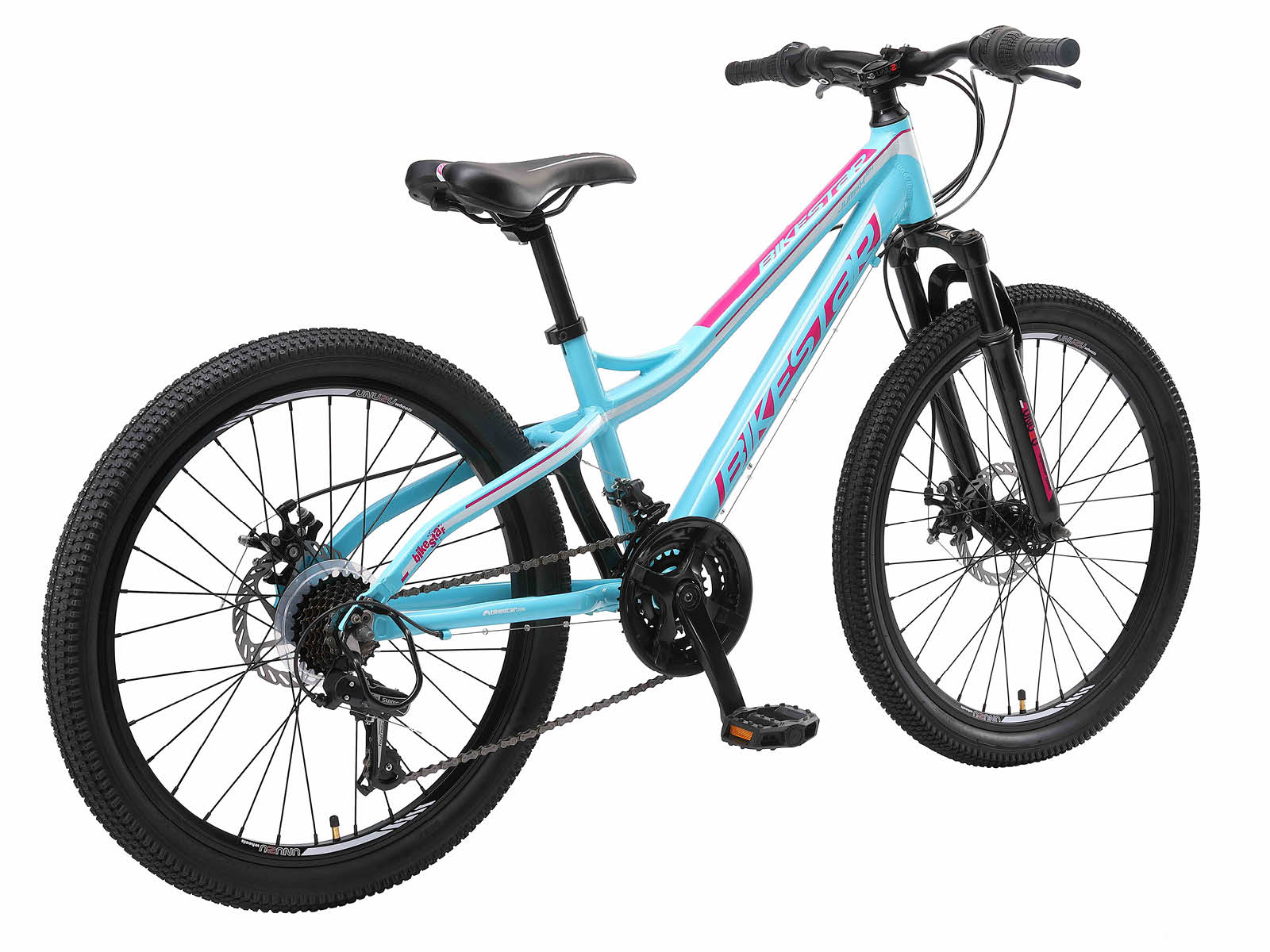 Bikestar hardtail MTB 21speed 24inch turquoise/wit - Afbeelding 3