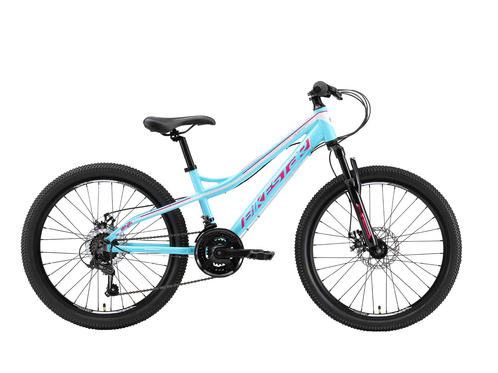 bikestar 24 inch MTB turquoise/wit