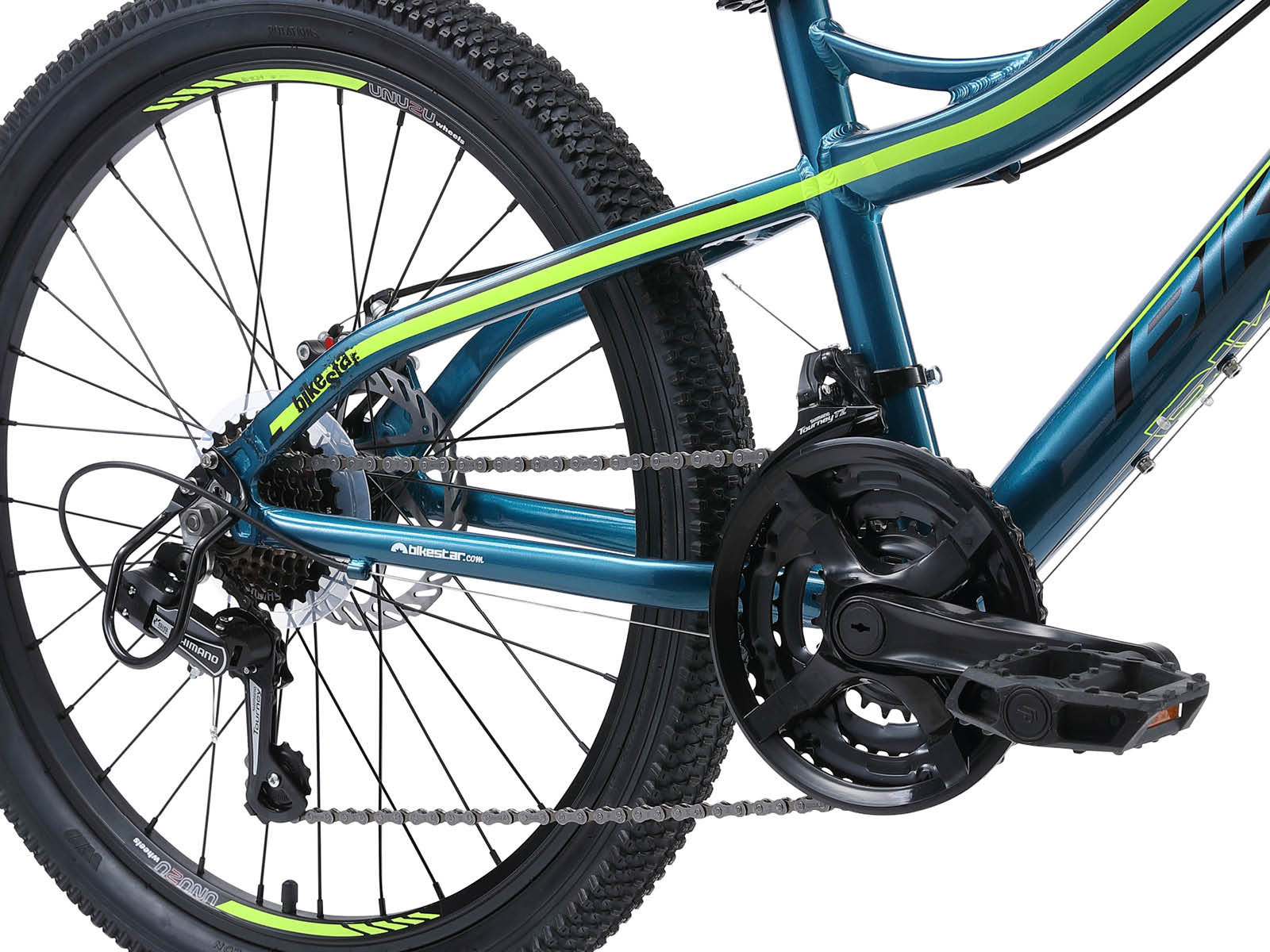 Bikestar hardtail MTB 21speed 24inch blauw/groen - Afbeelding 5