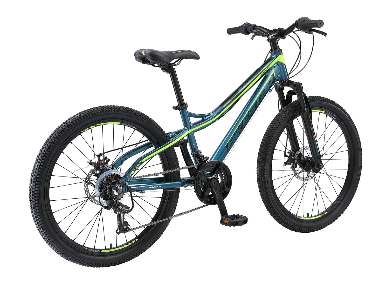 Bikestar hardtail MTB 21speed 24inch blauw/groen - Afbeelding 3
