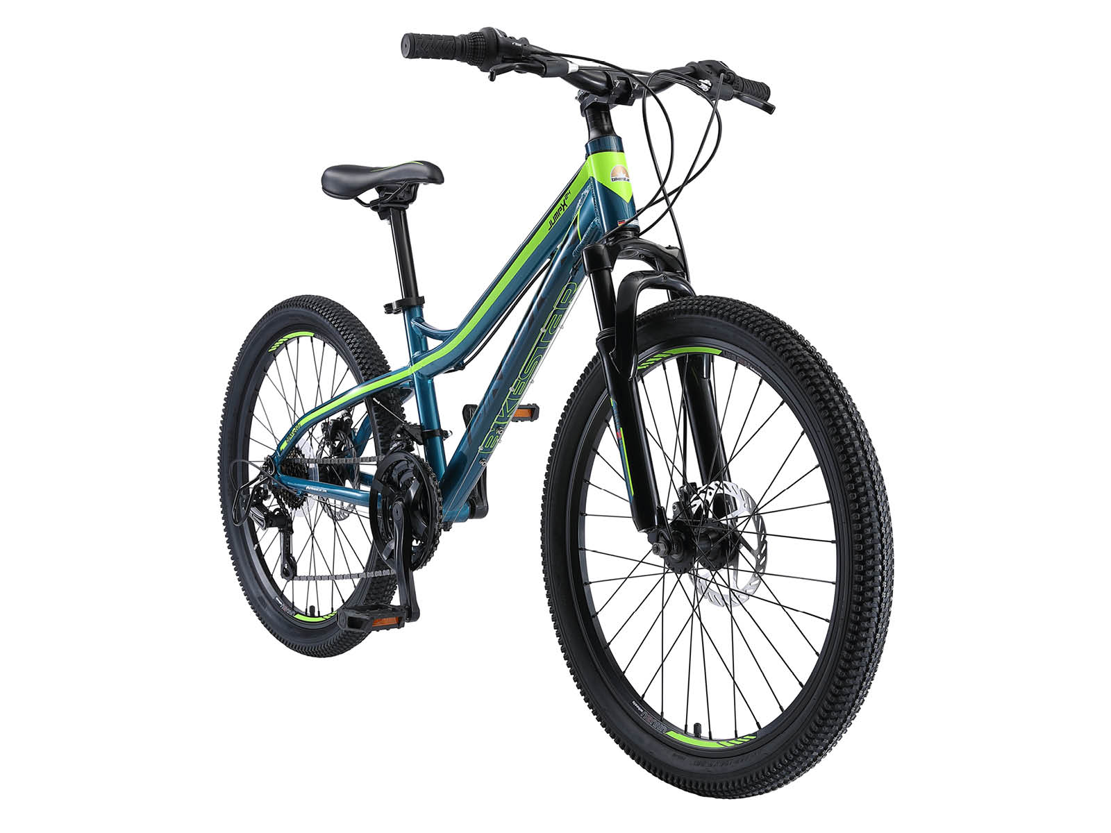 Bikestar hardtail MTB 21speed 24inch blauw/groen - Afbeelding 2