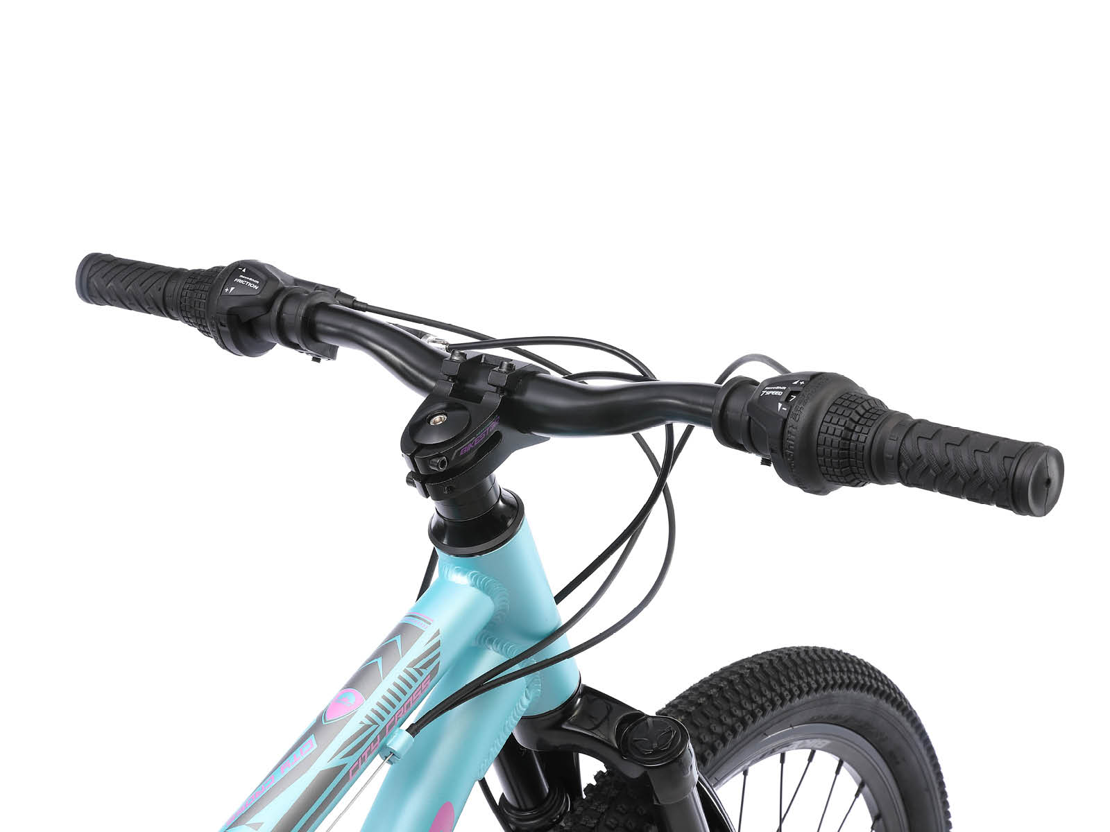 Bikestar MTB Fully alu 21speed 24inch blauw/roze - Afbeelding 4