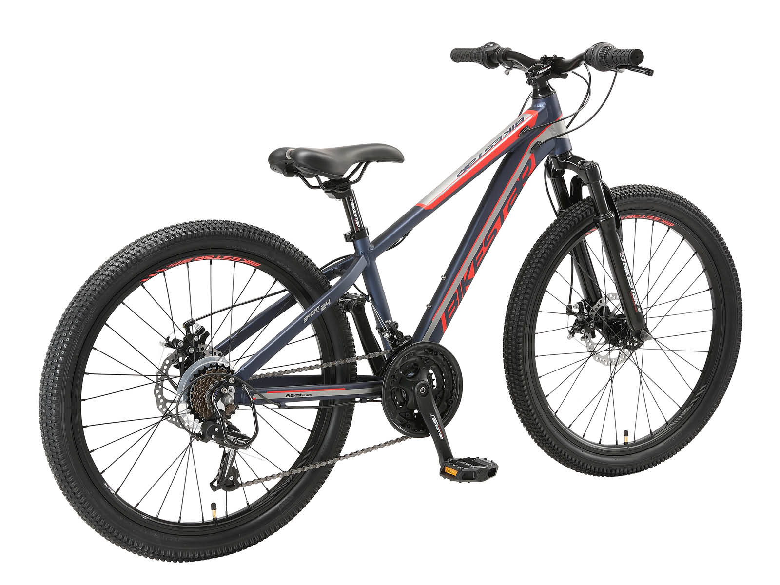 Bikestar MTB Sport 21speed 24inch blauw/rood - Afbeelding 3