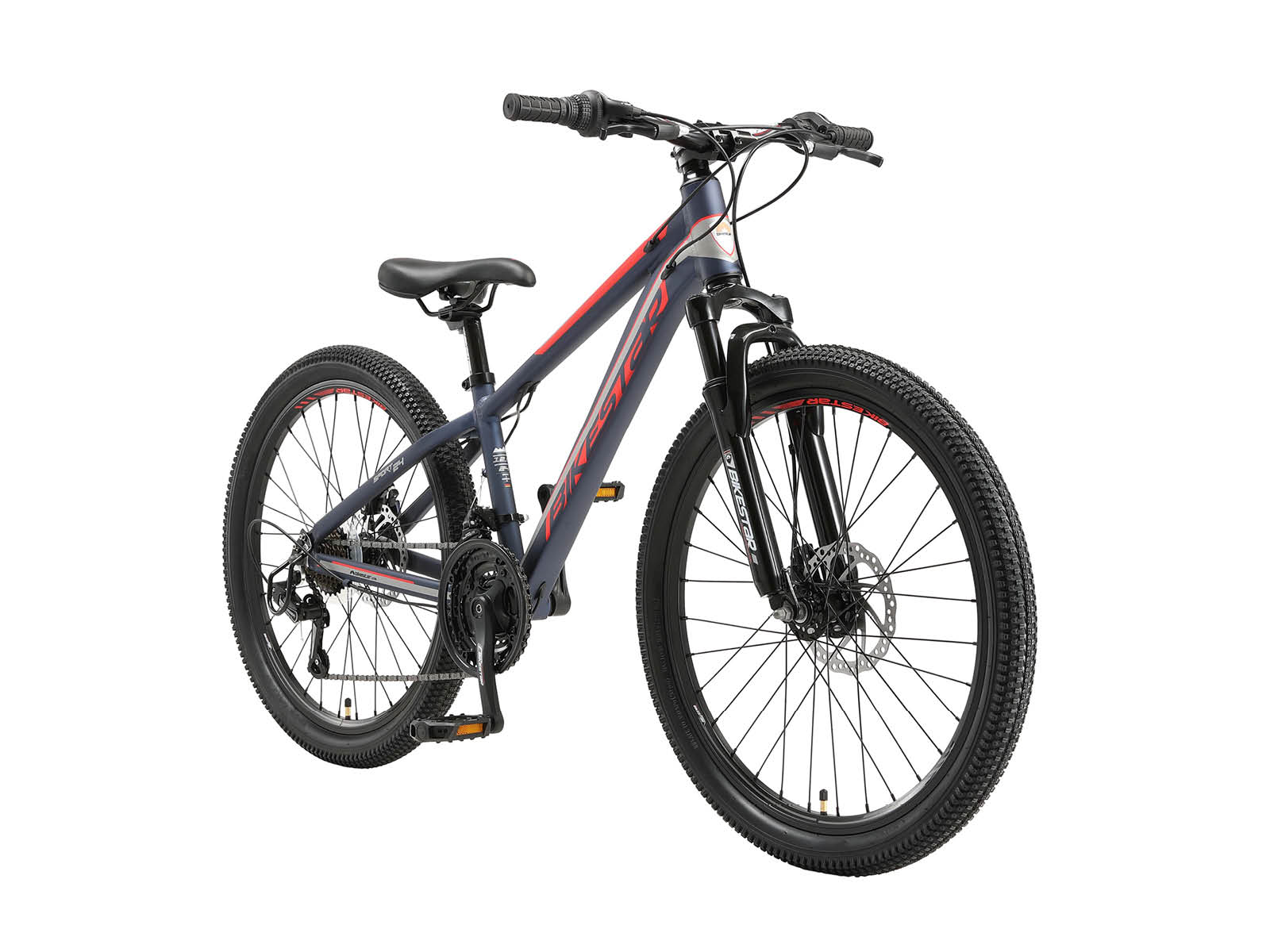 Bikestar MTB Sport 21speed 24inch blauw/rood - Afbeelding 2