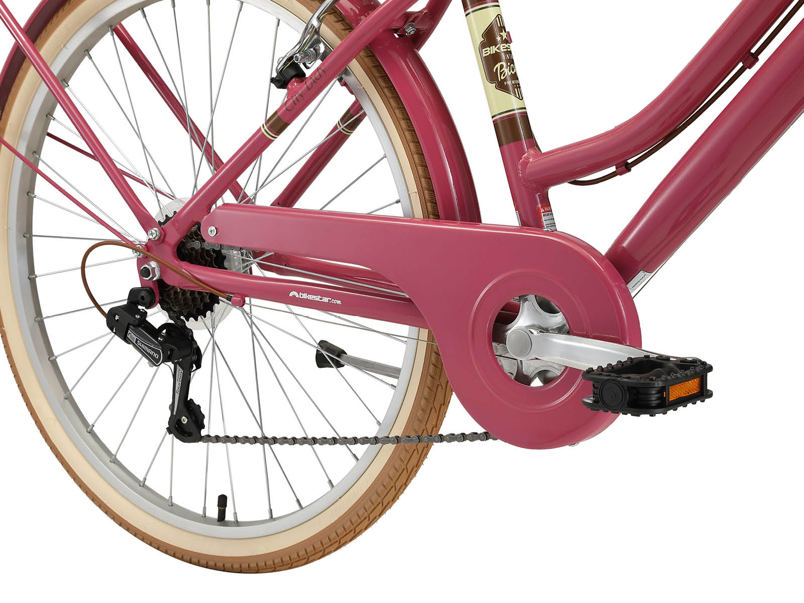 Bikestar, retro damesfiets, 26 inch, 7 sp derailleur, paars - Afbeelding 6