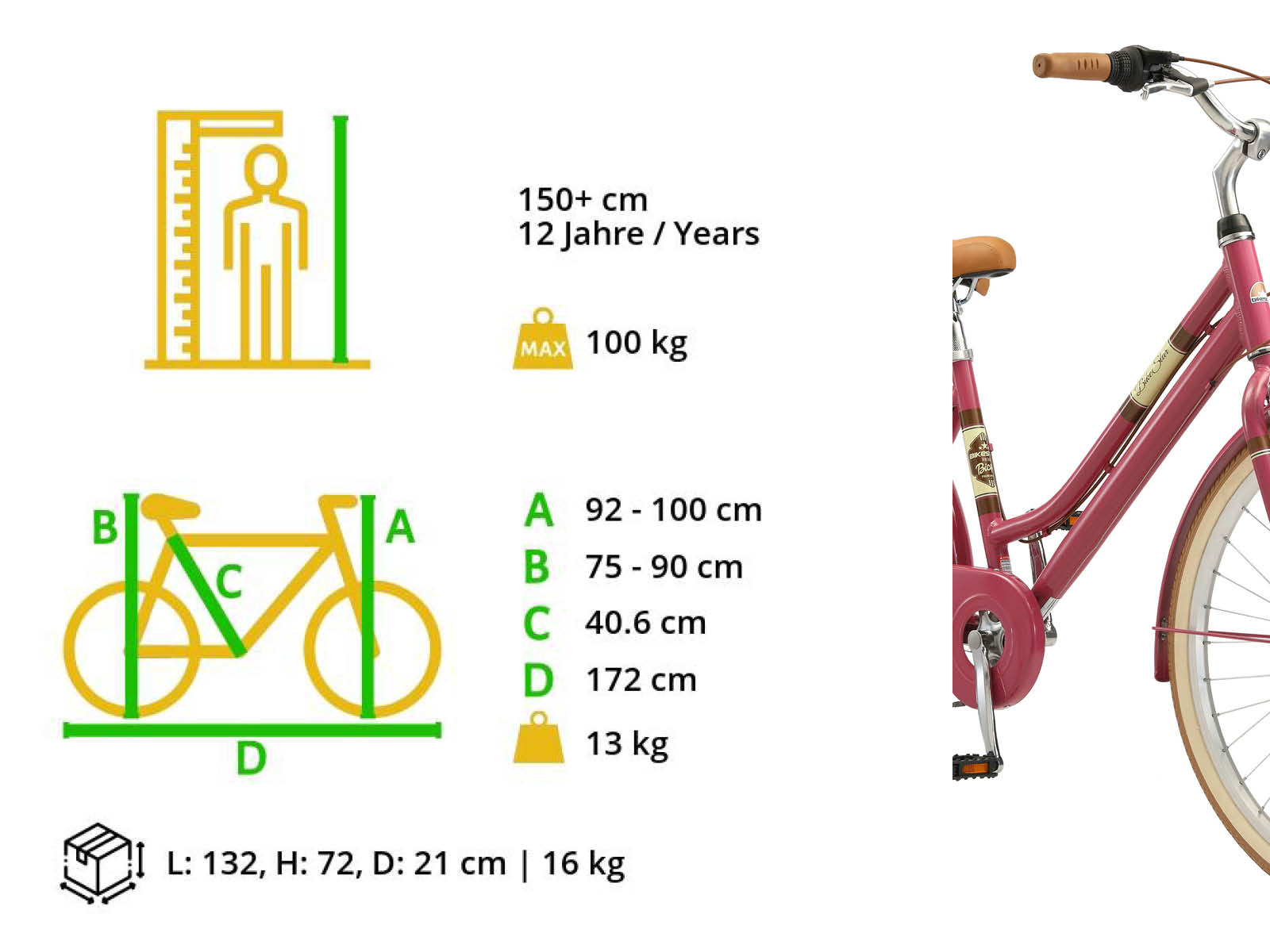 Bikestar, retro damesfiets, 26 inch, 7 sp derailleur, paars - Afbeelding 7