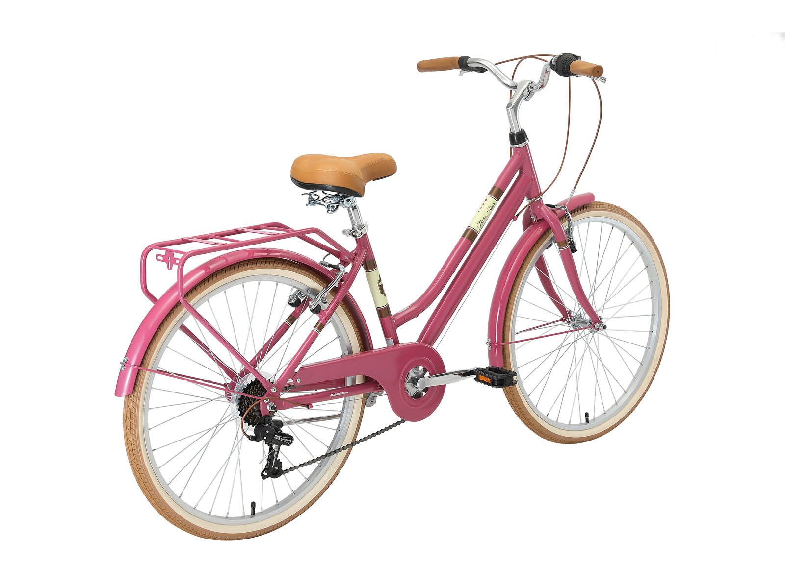 Bikestar, retro damesfiets, 26 inch, 7 sp derailleur, paars - Afbeelding 4