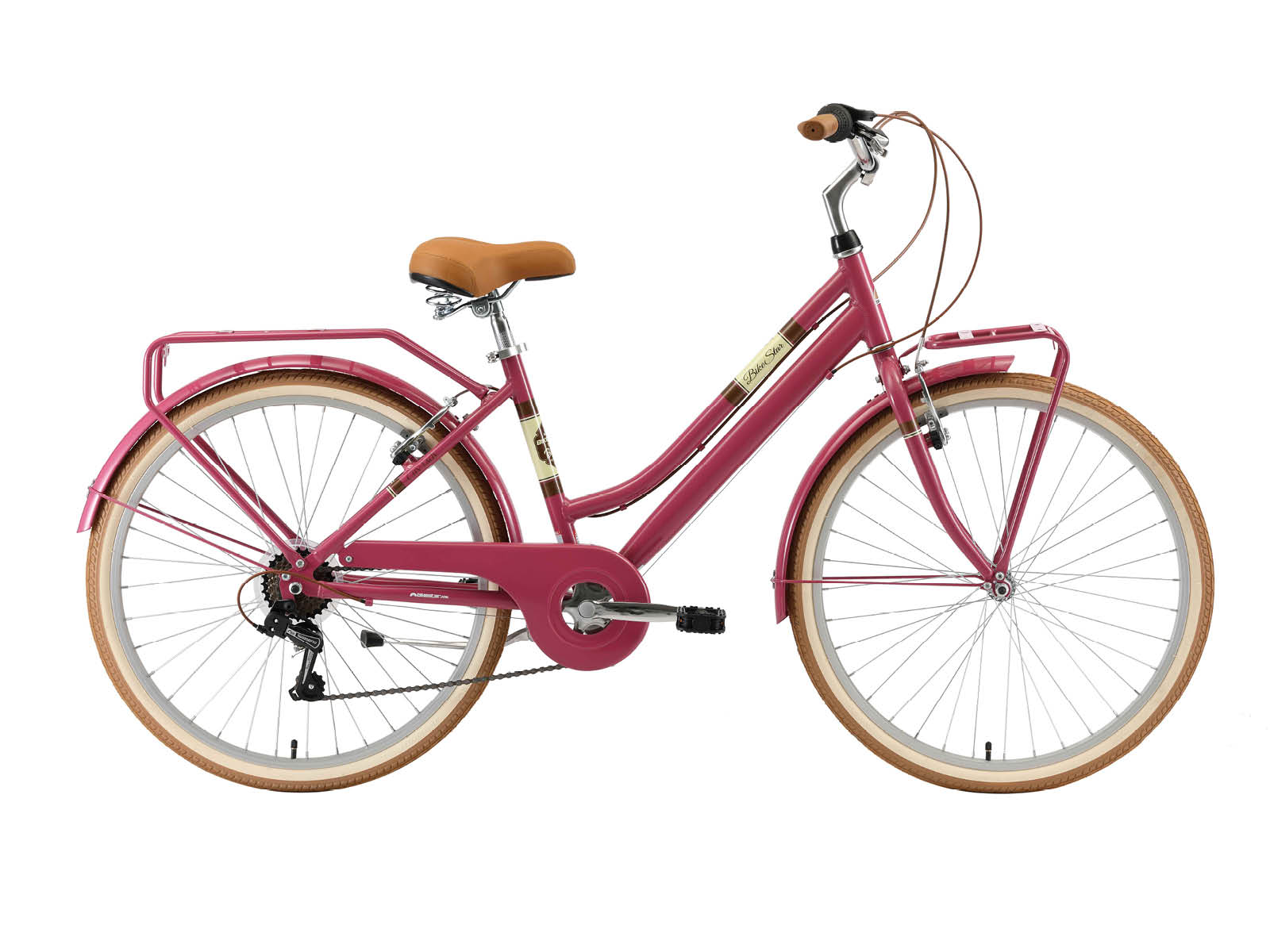 Bikestar, retro damesfiets, 26 inch, 7 sp derailleur, paars - Afbeelding 2