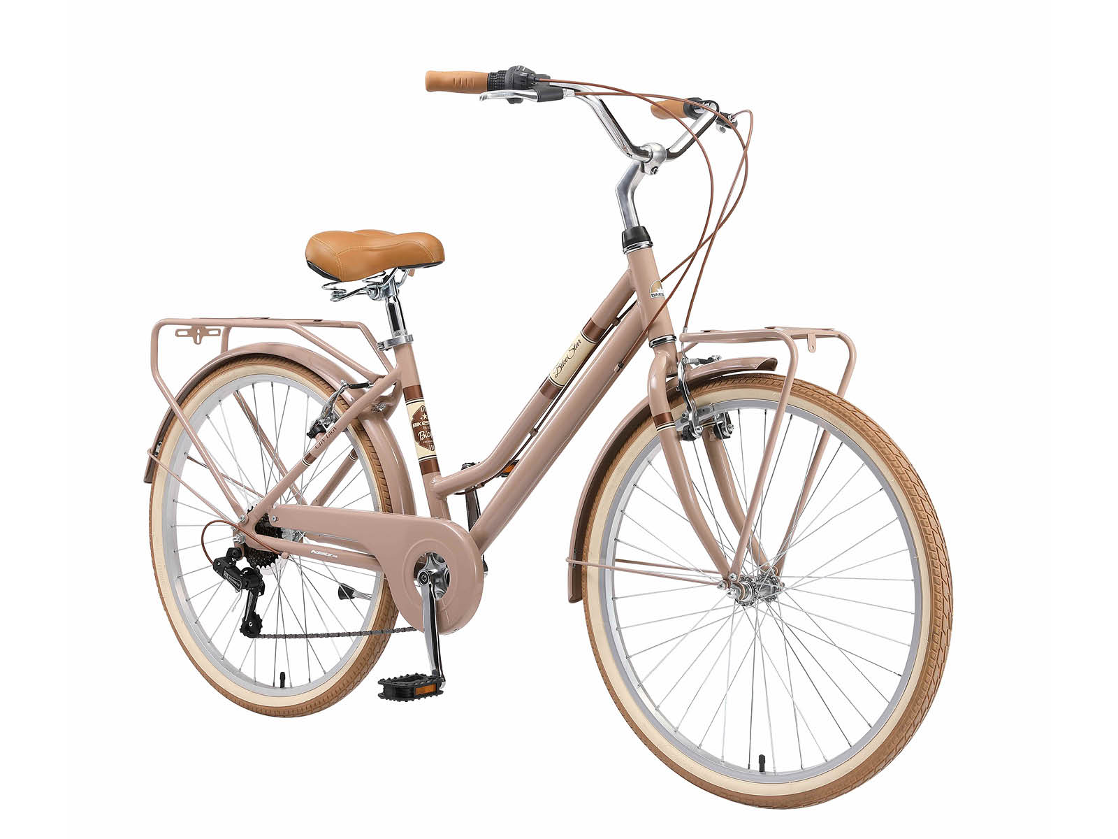 Bikestar, retro damesfiets, 26 inch, 7 sp derailleur, bruin - Afbeelding 4