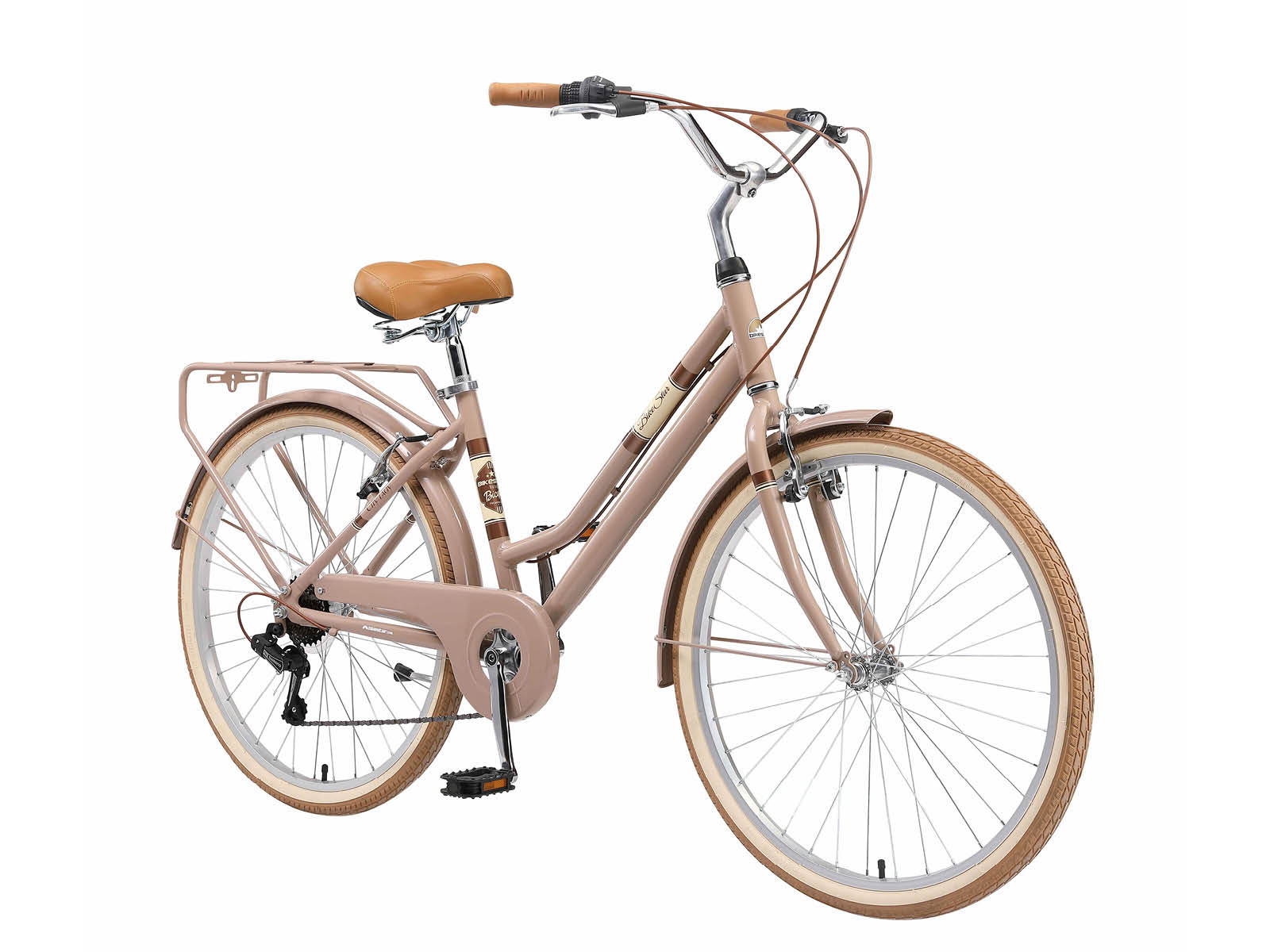 Bikestar, retro damesfiets, 26 inch, 7 sp derailleur, bruin - Afbeelding 3