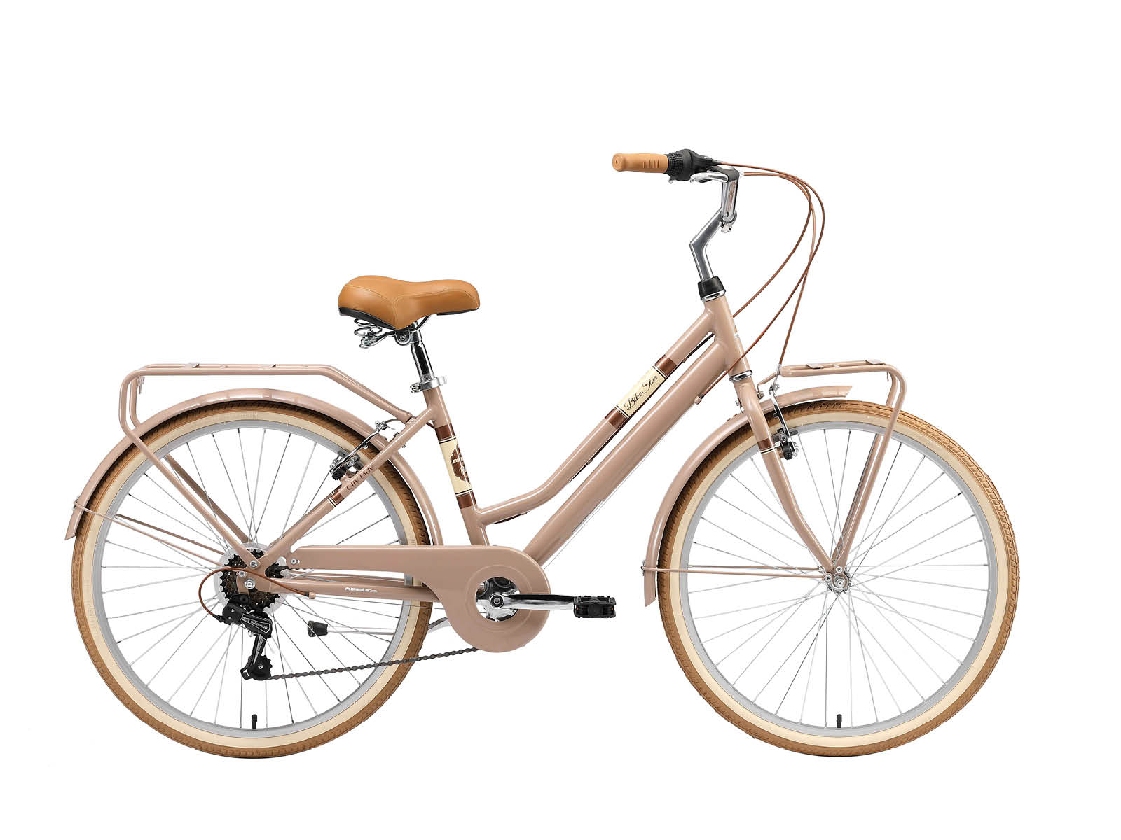 Bikestar, retro damesfiets, 26 inch, 7 sp derailleur, bruin - Afbeelding 2