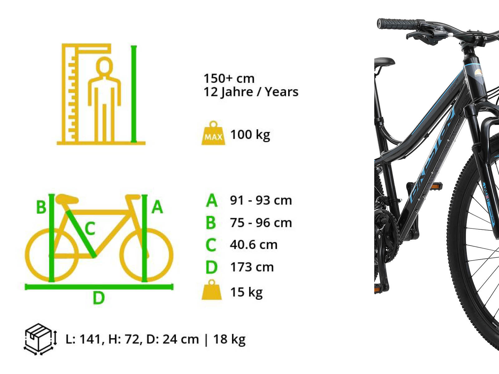 Bikestar Hardtail MTB Alu 26 inch 21 Speed Zwart/blauw - Afbeelding 6