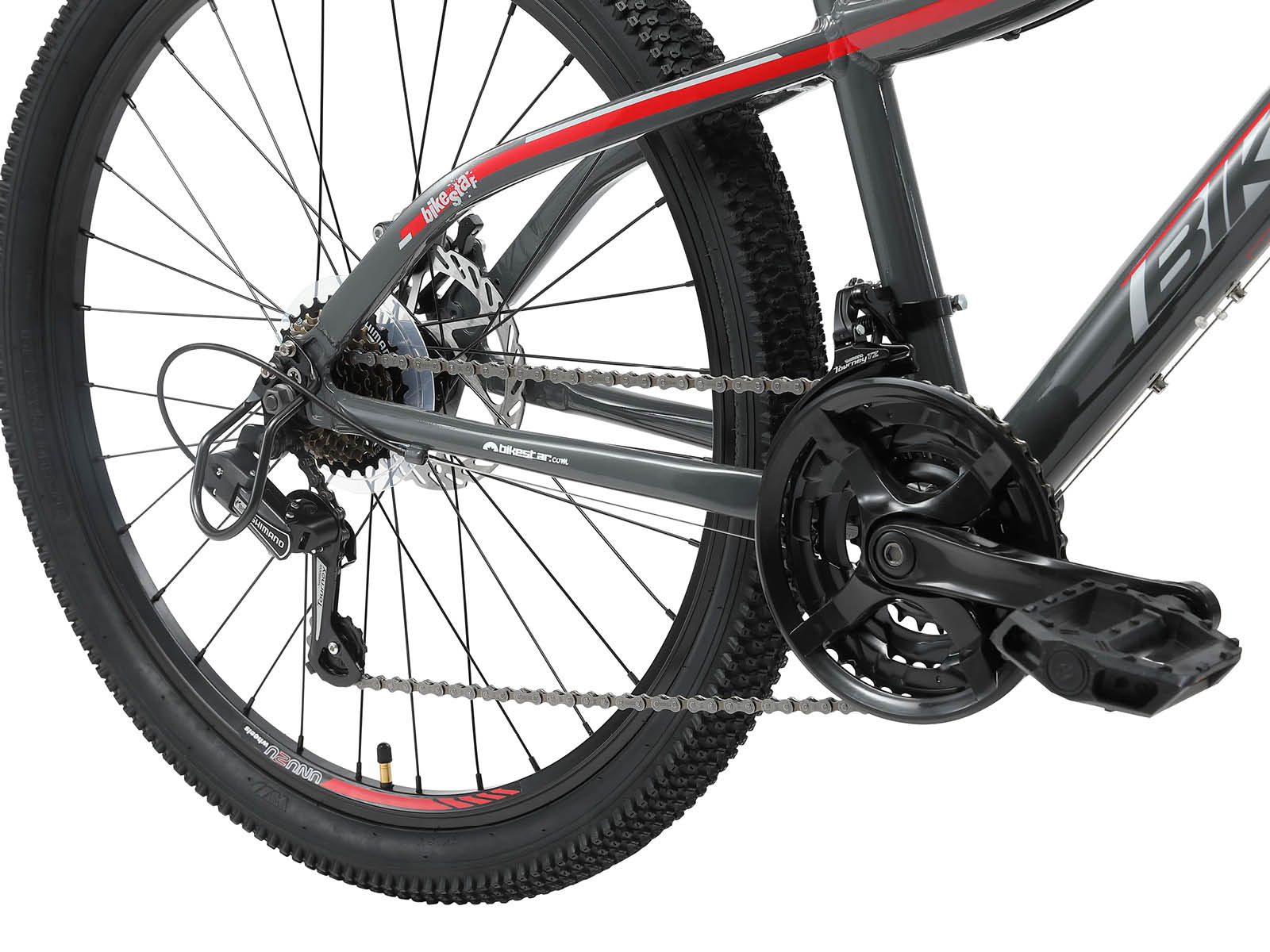 Bikestar Hardtail MTB Alu 26 inch 21 Speed Grijs/Rood - Afbeelding 5