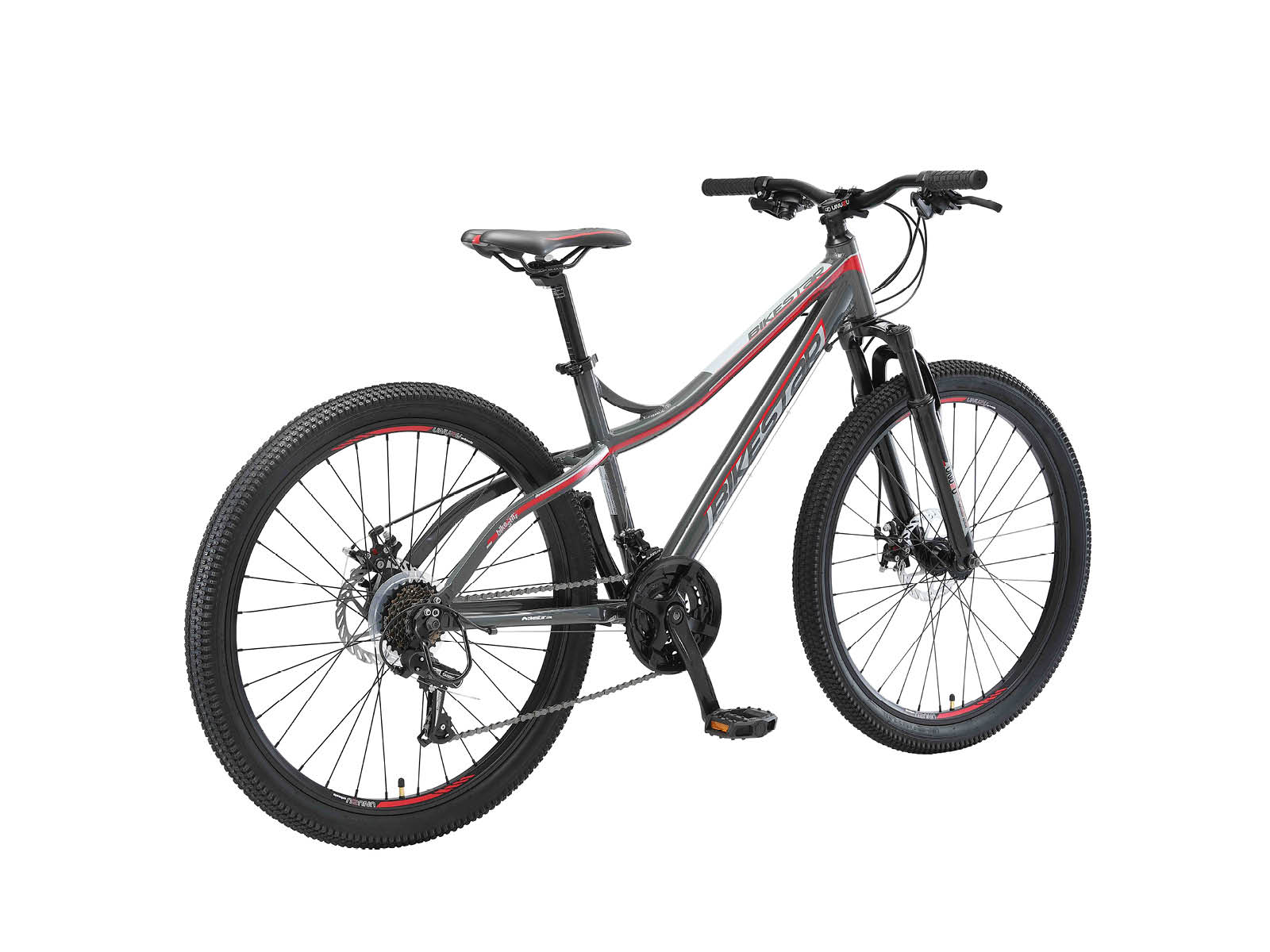 Bikestar Hardtail MTB Alu 26 inch 21 Speed Grijs/Rood - Afbeelding 3