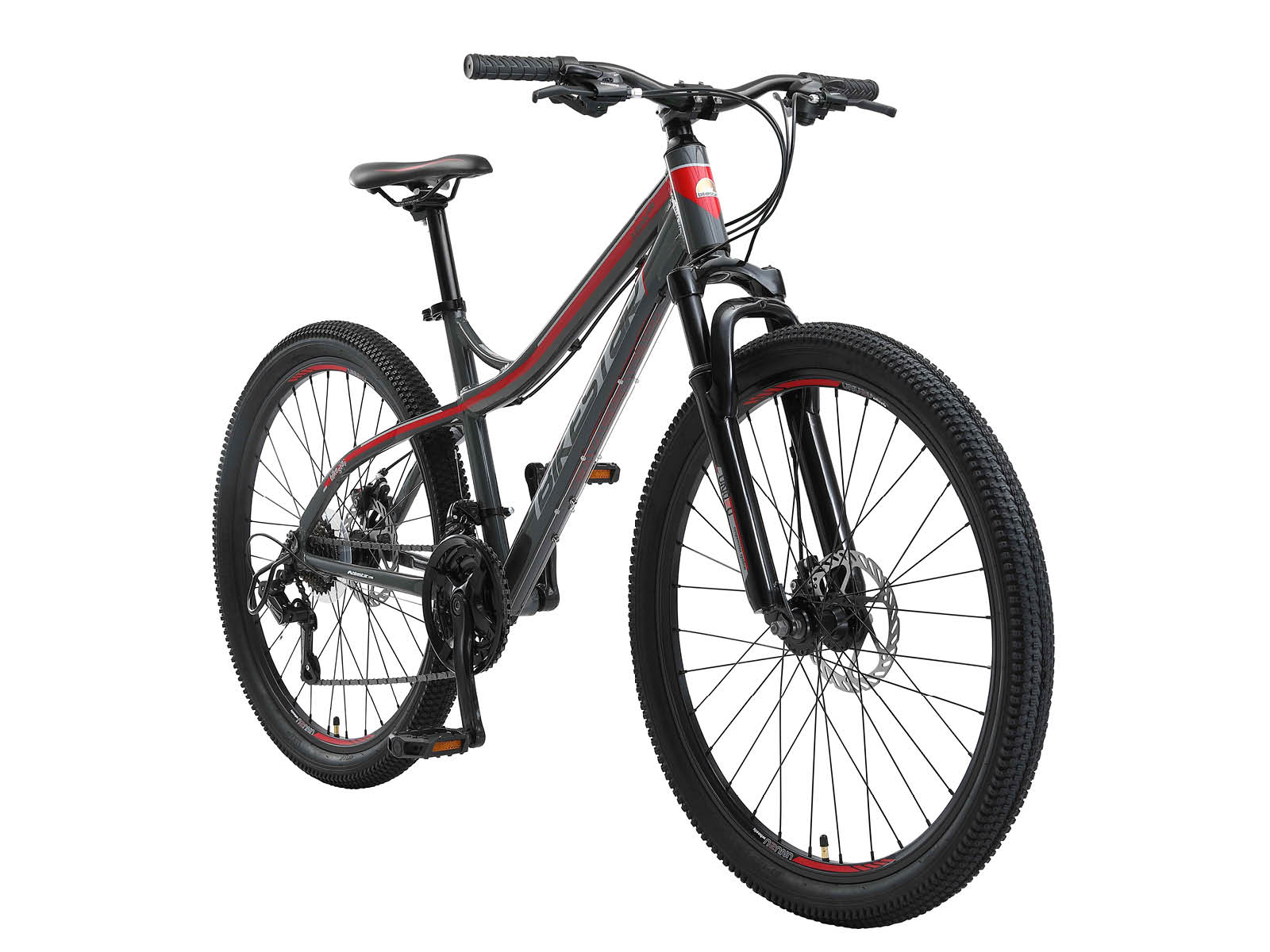 Bikestar Hardtail MTB Alu 26 inch 21 Speed Grijs/Rood - Afbeelding 2