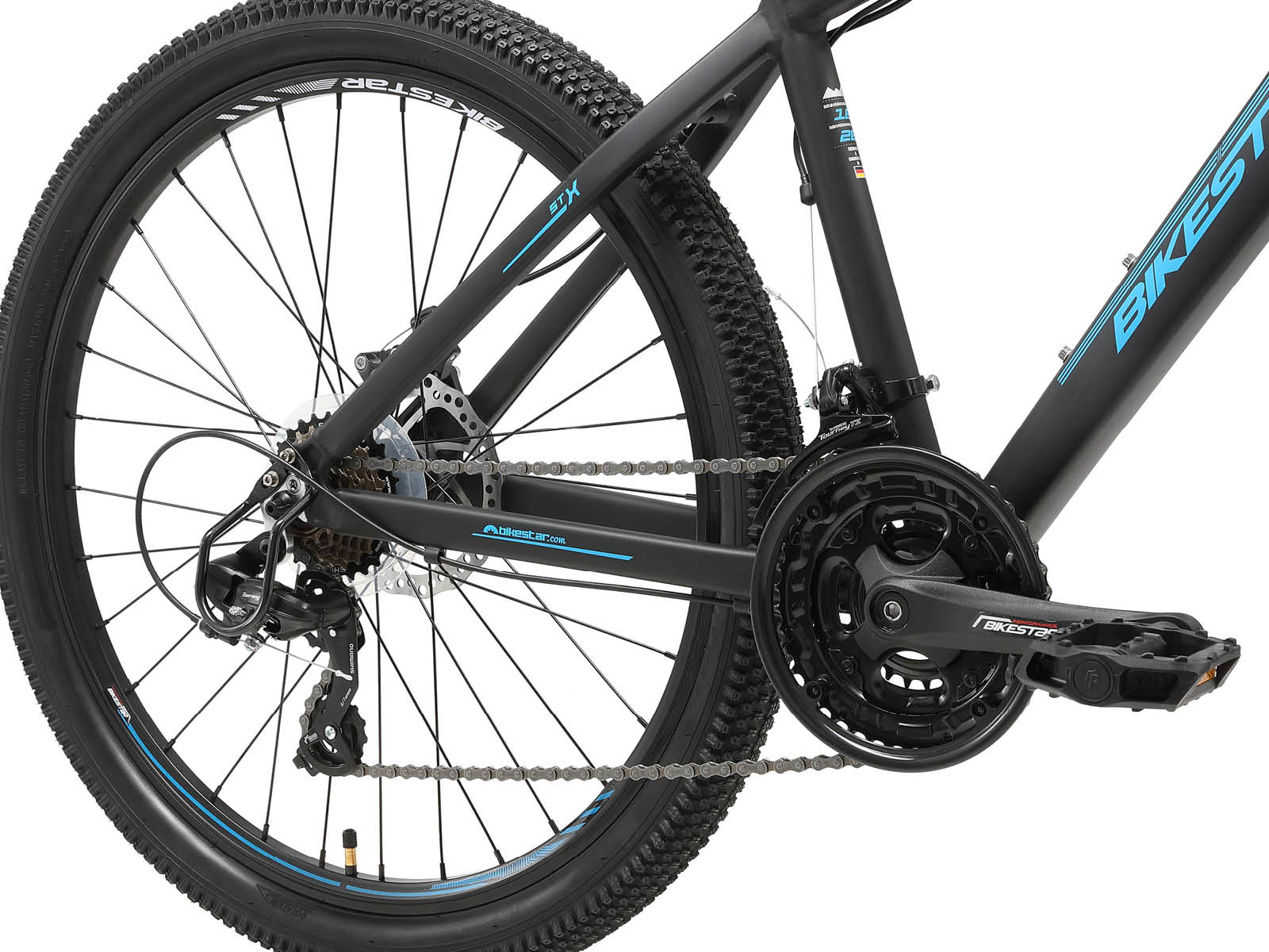 Bikestar Hardtail MTB Alu Sport M 26 inch 21 speed zwart/blauw - Afbeelding 5