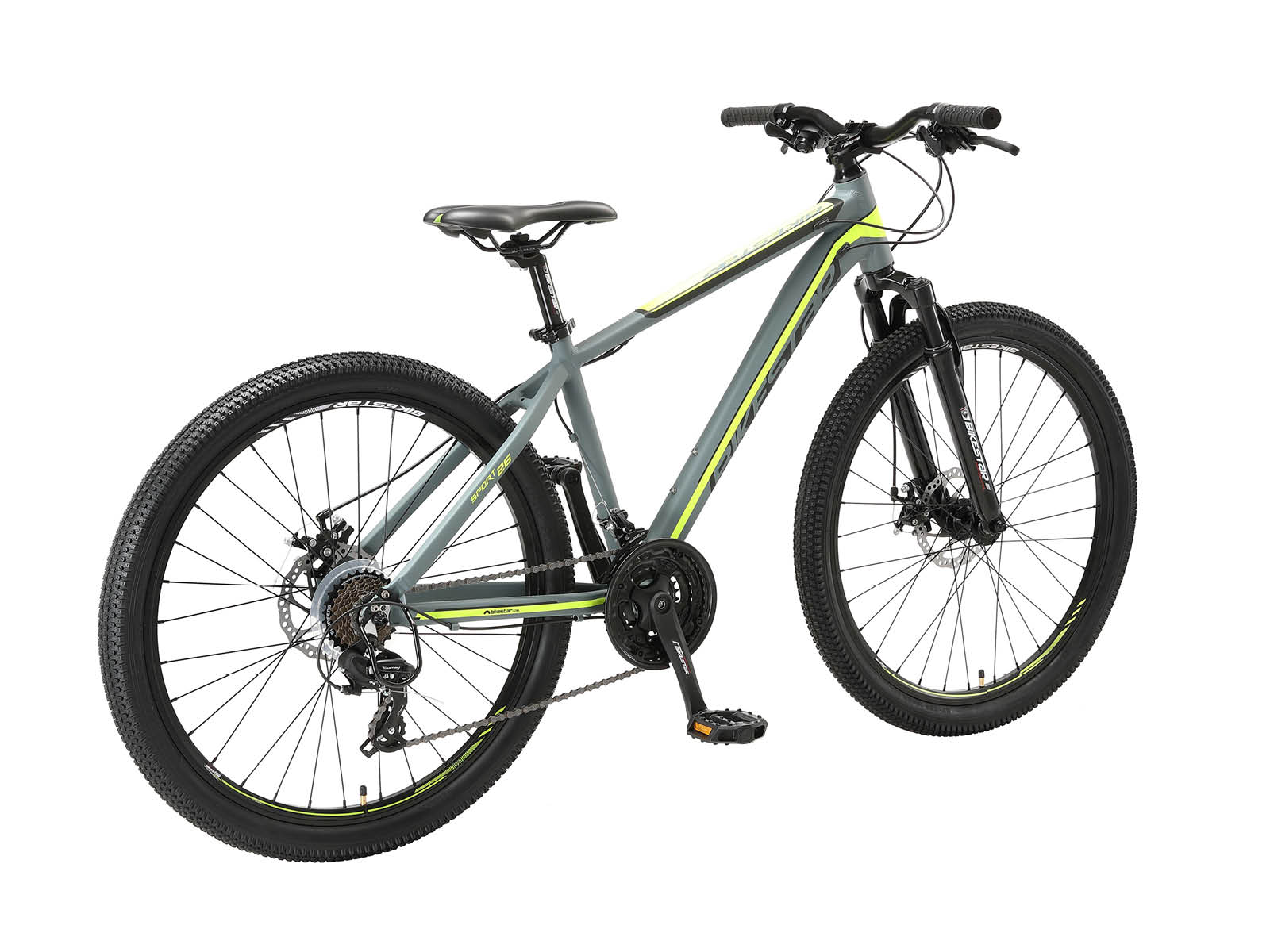 Bikestar Hardtail MTB Alu Sport M 26 inch 21 speed grijs/groen - Afbeelding 3