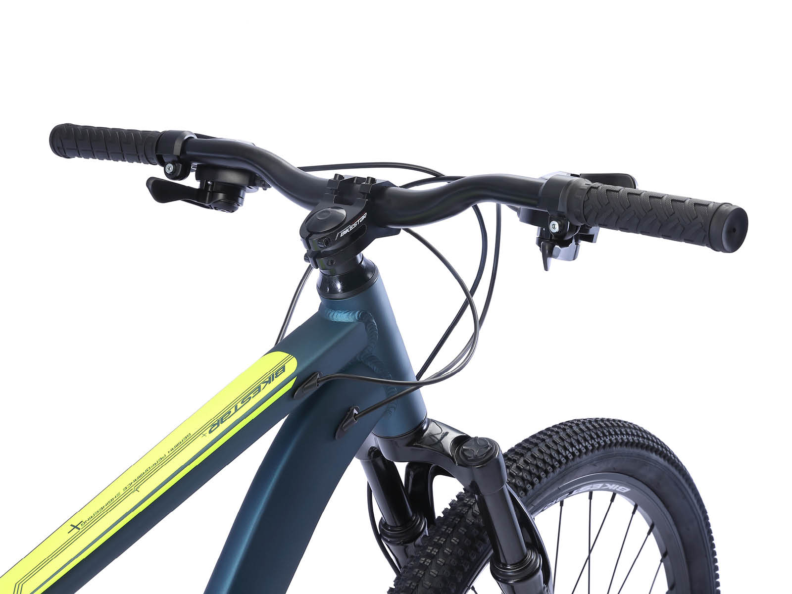 Bikestar Hardtail MTB Alu Sport L 27.5 inch 21 speed Blauw/geel - Afbeelding 2