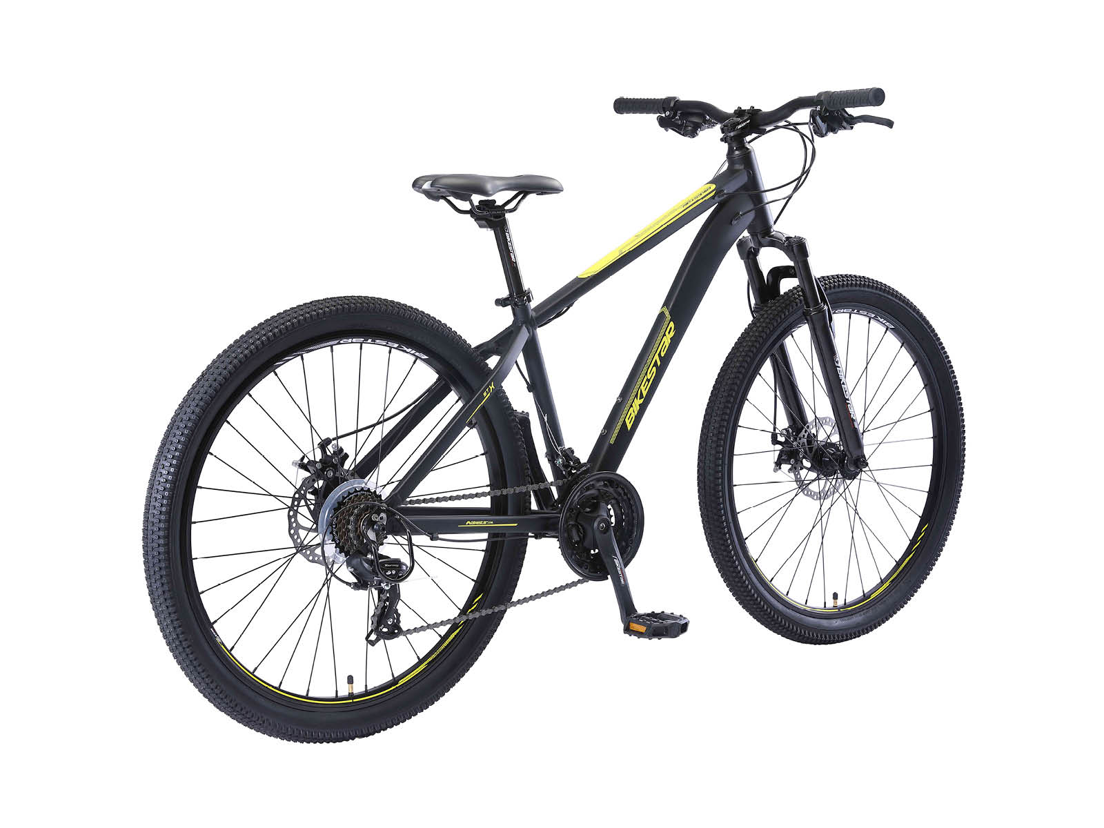 Bikestar Hardtail MTB Alu Sport M 27.5 inch 21 speed Zwart/geel - Afbeelding 3