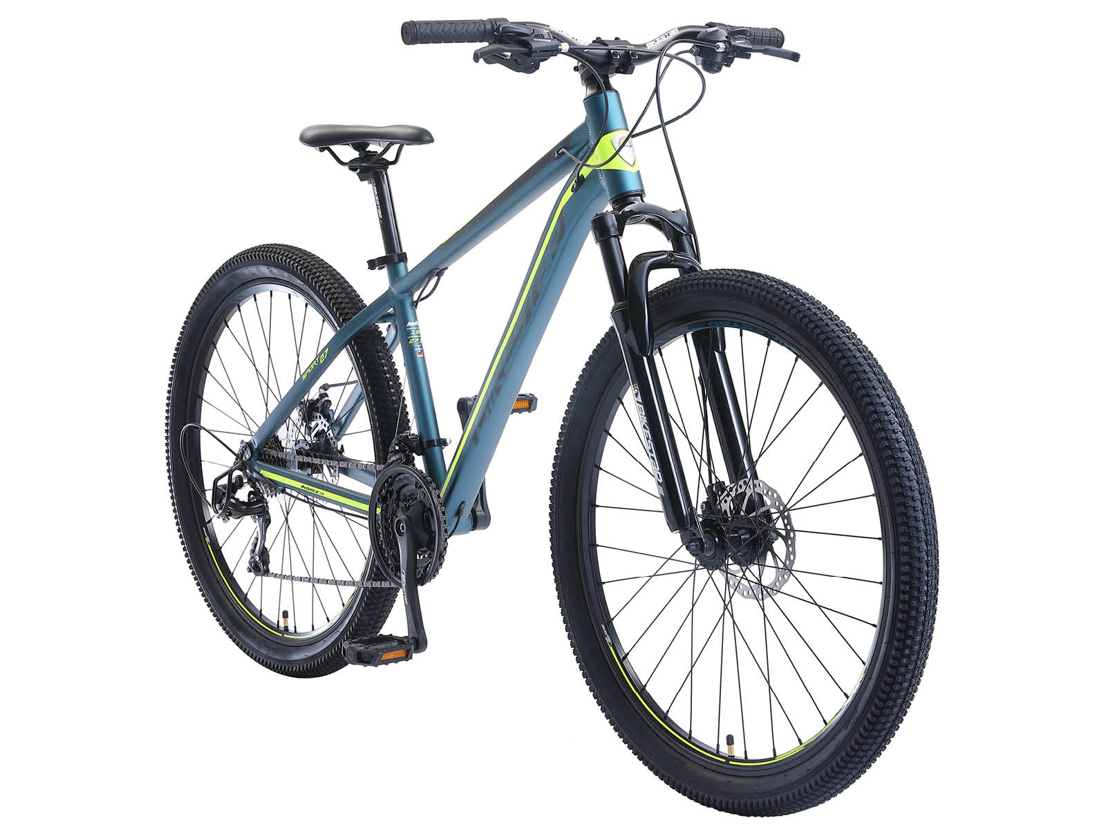 Bikestar Hardtail MTB Alu Sport M 27.5 inch 21 speed Blauw/groen - Afbeelding 2