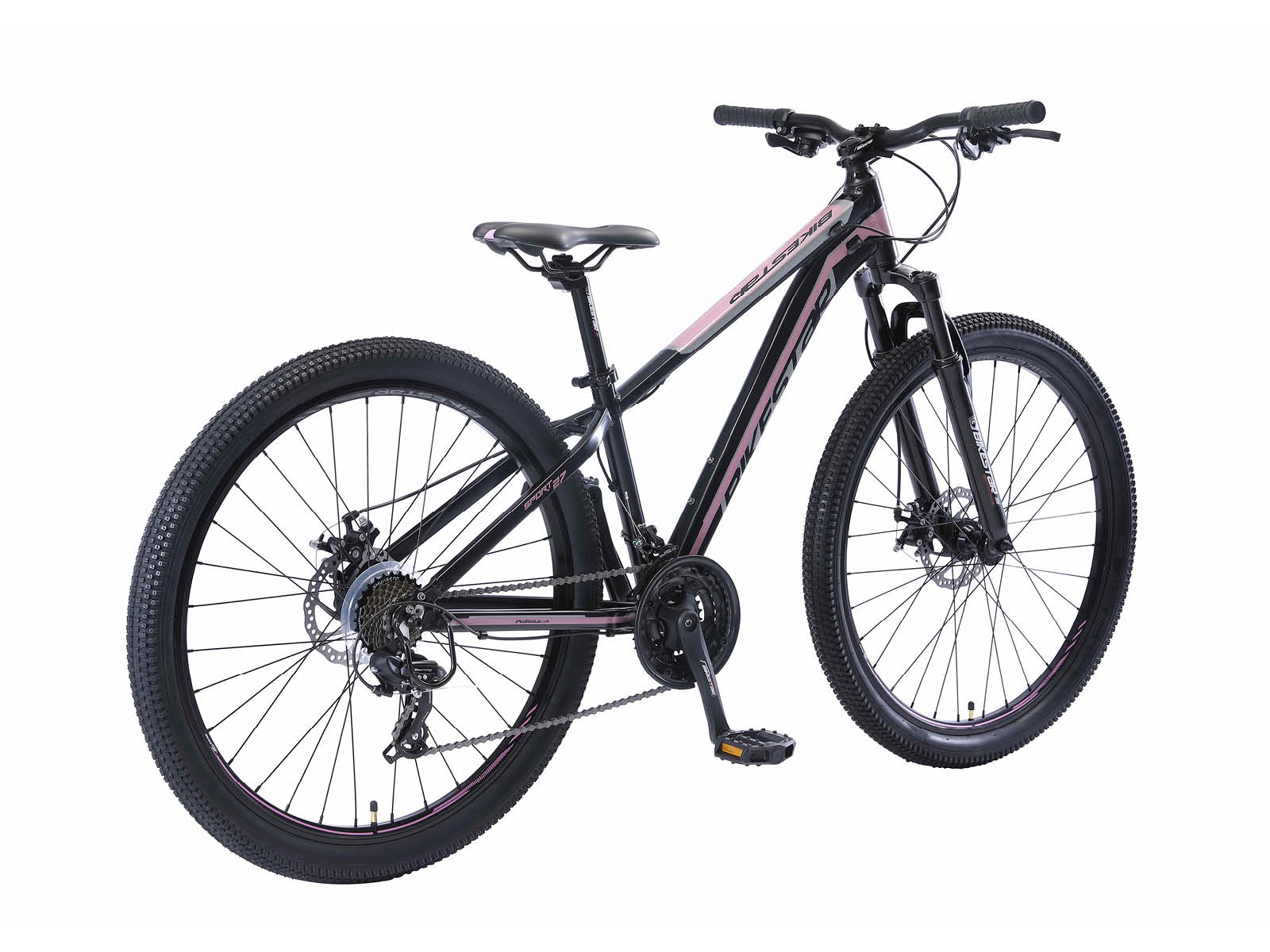 Bikestar Hardtail MTB Alu Sport S 27.5 inch 21 speed Zwart/roze - Afbeelding 3