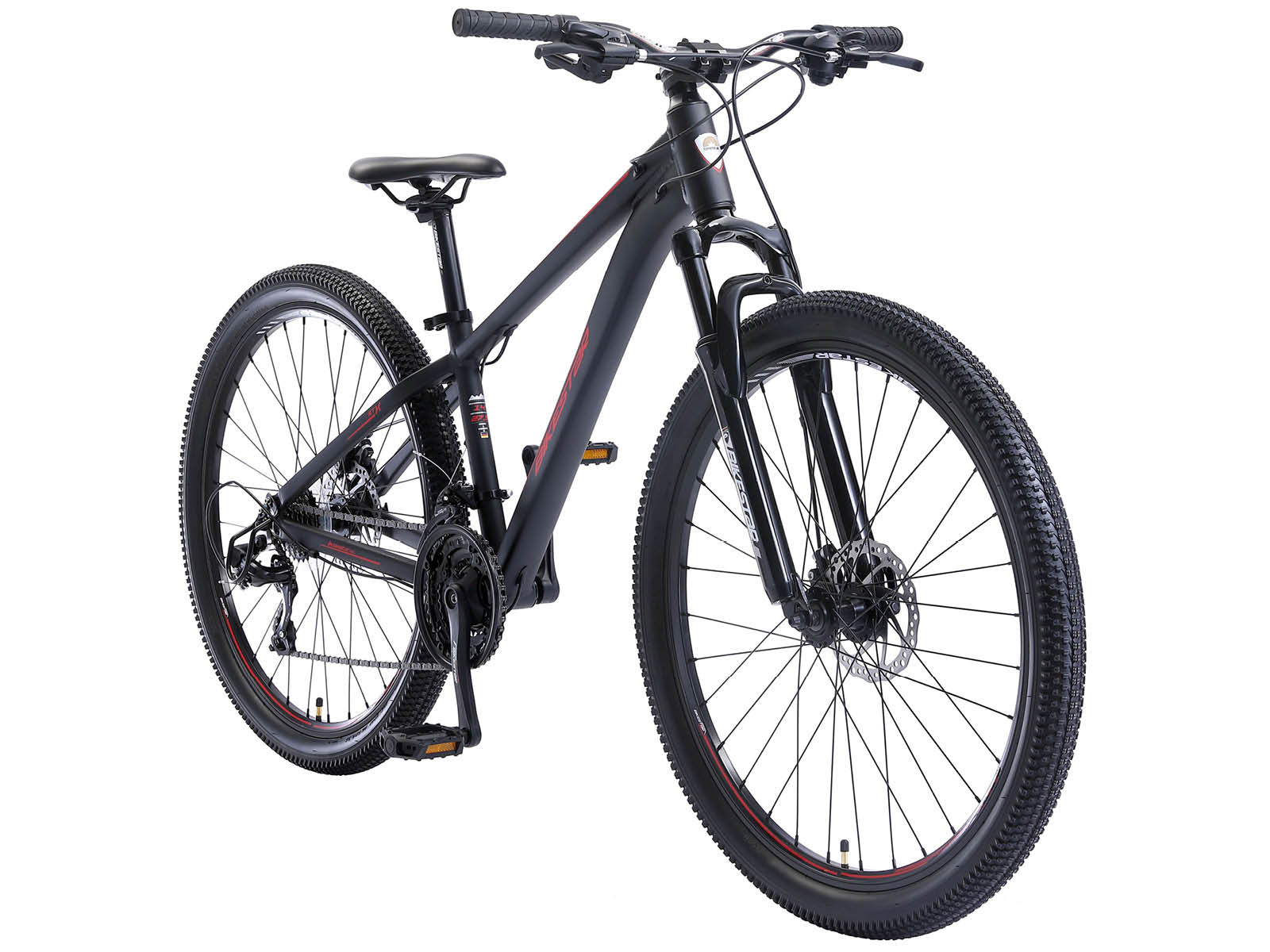 Bikestar Hardtail MTB Alu Sport S 27.5 inch 21 speed Zwart/rood - Afbeelding 2