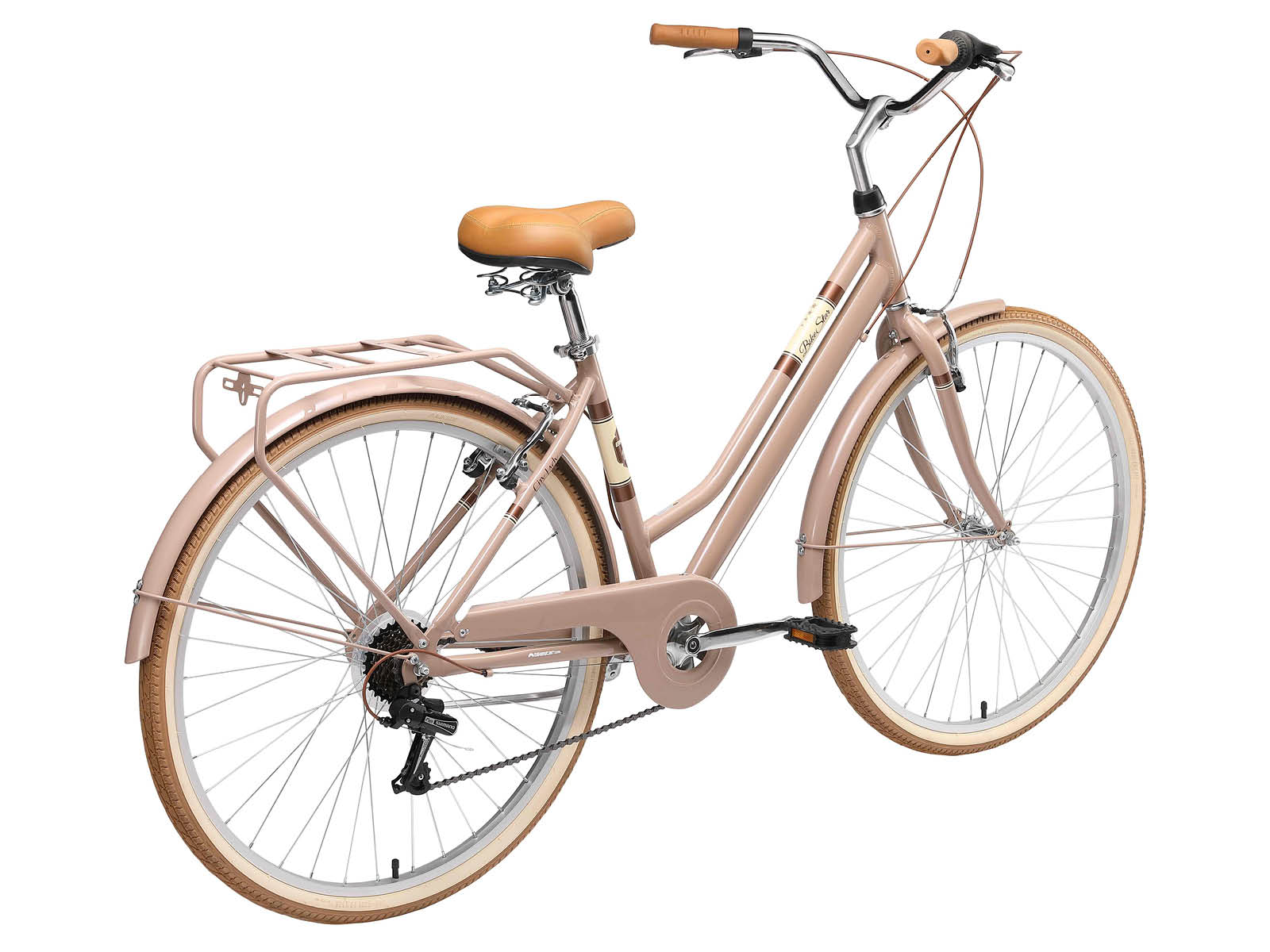 Bikestar retro damesfiets, 28 inch, 7 sp derailleur, bruin - Afbeelding 5