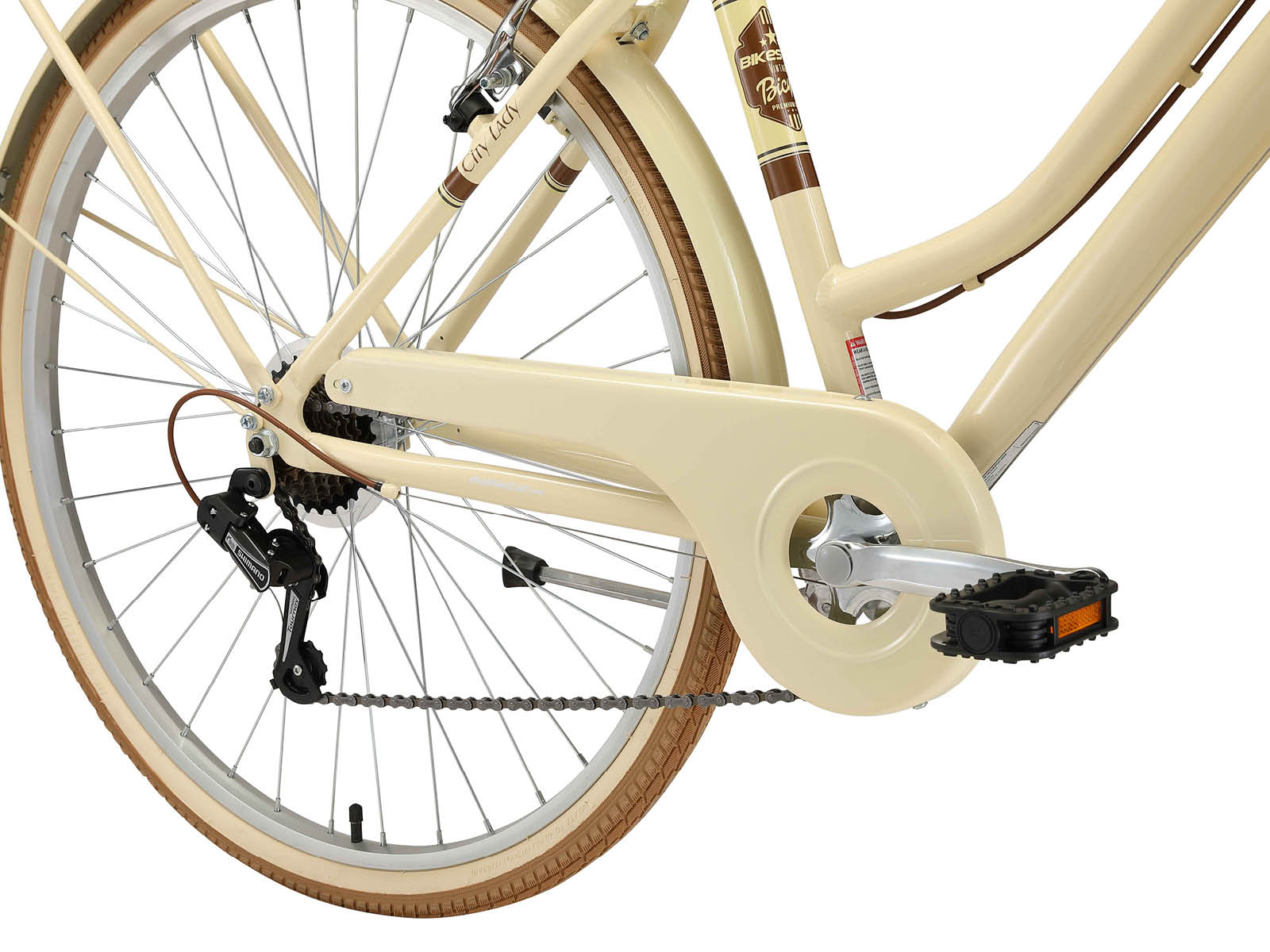 Bikestar retro damesfiets, 28 inch, 7 sp derailleur, beige - Afbeelding 6