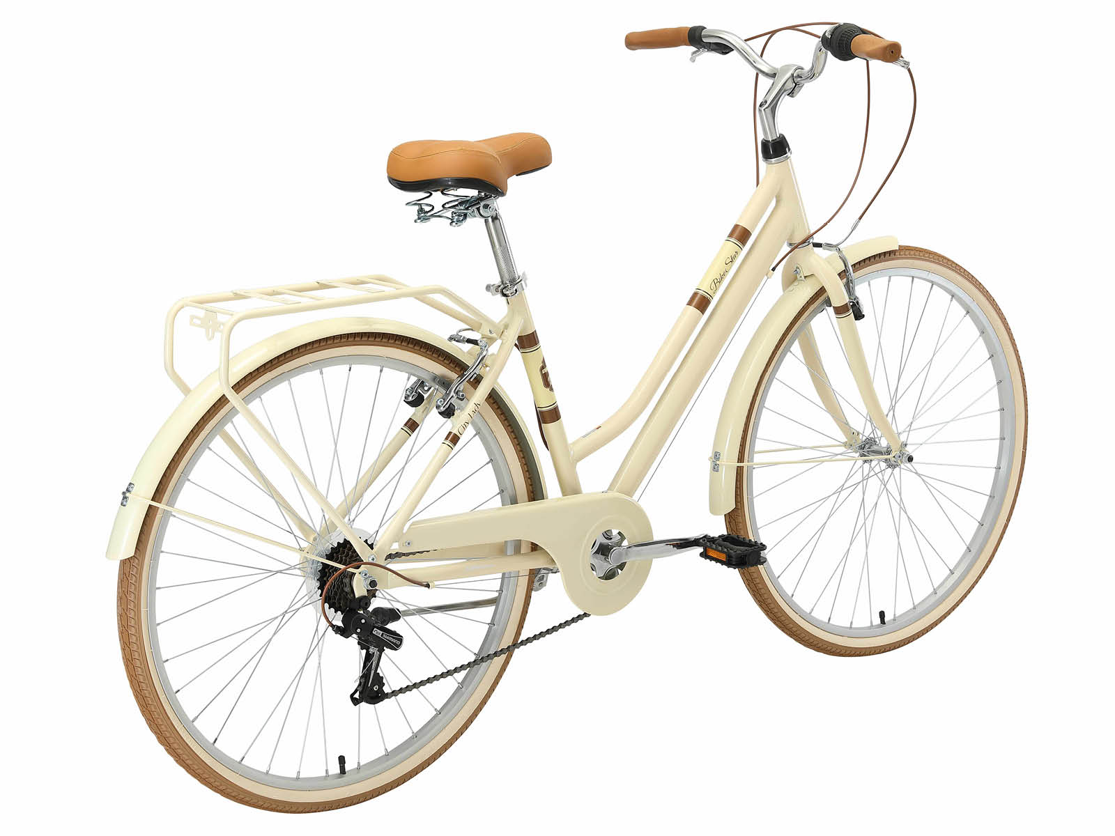 Bikestar retro damesfiets, 28 inch, 7 sp derailleur, beige - Afbeelding 4
