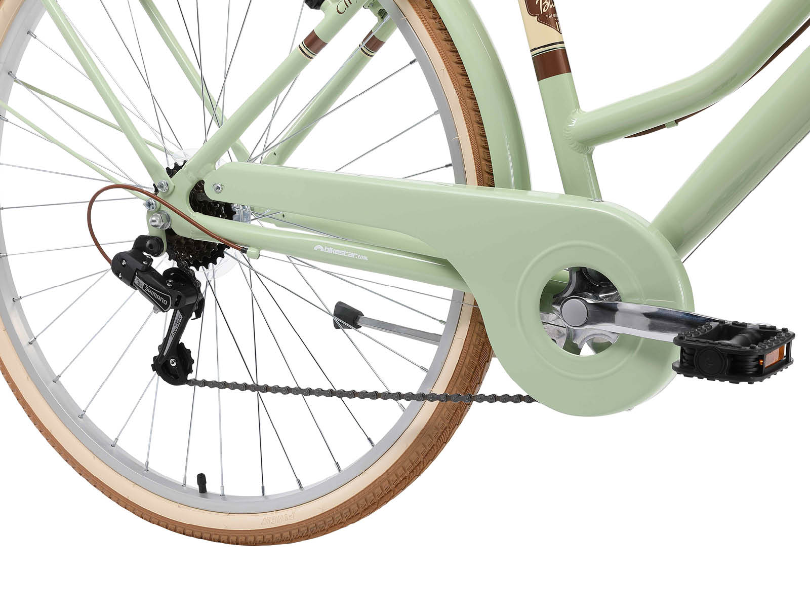 Bikestar retro damesfiets, 28 inch, 7 sp derailleur, mint - Afbeelding 6