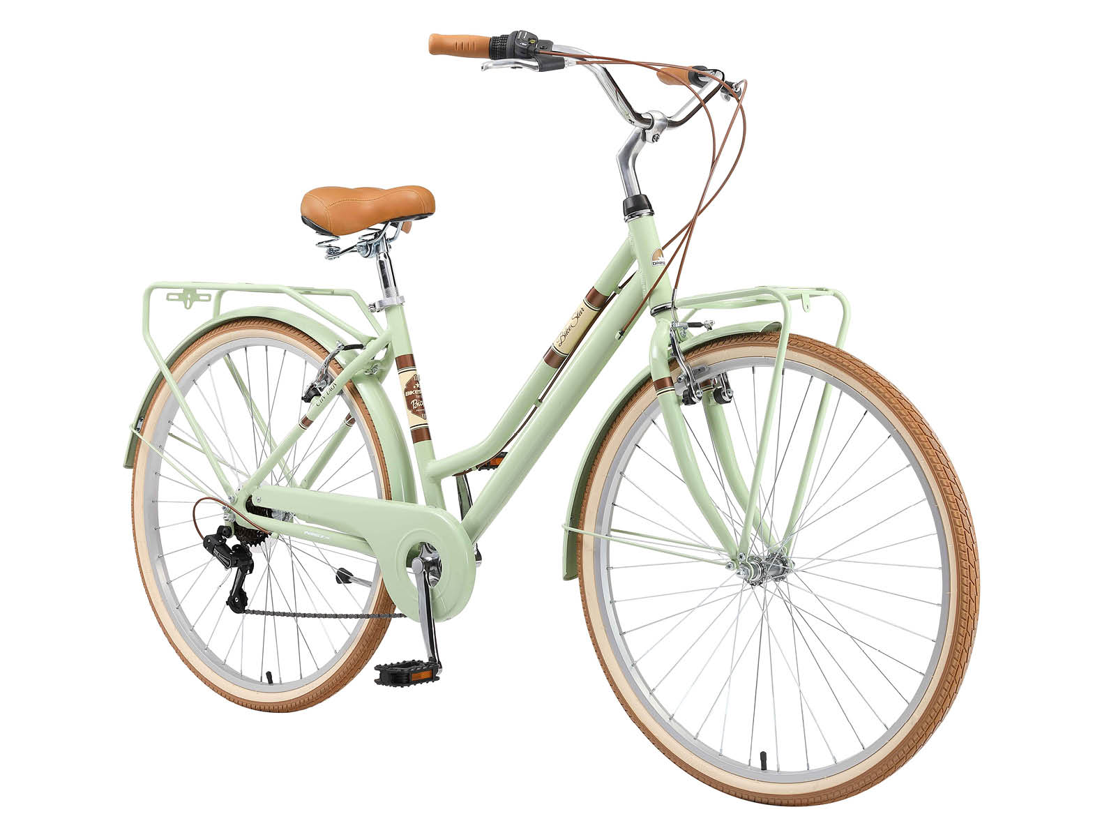 Bikestar retro damesfiets, 28 inch, 7 sp derailleur, mint - Afbeelding 3