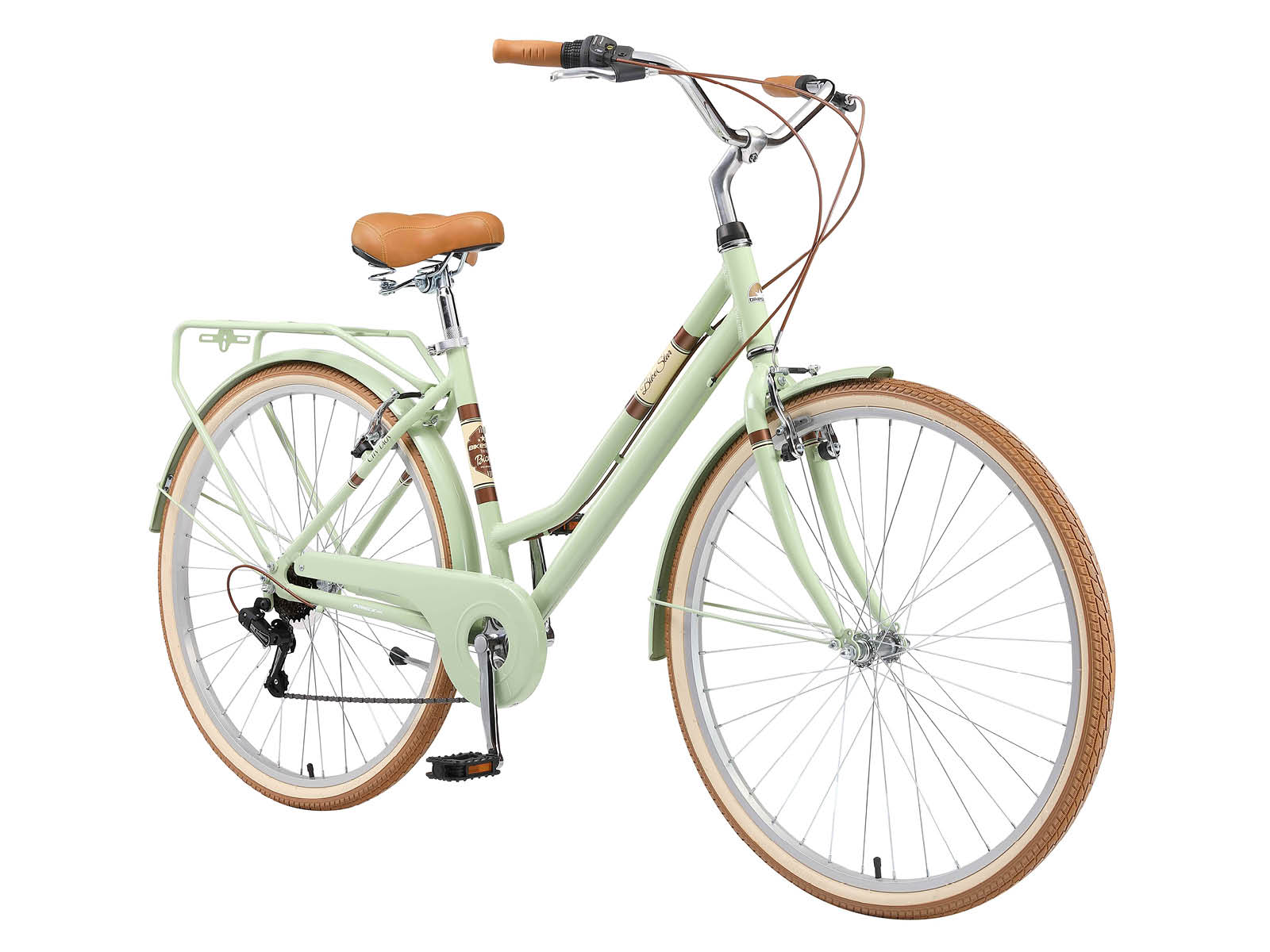 Bikestar retro damesfiets, 28 inch, 7 sp derailleur, mint - Afbeelding 2