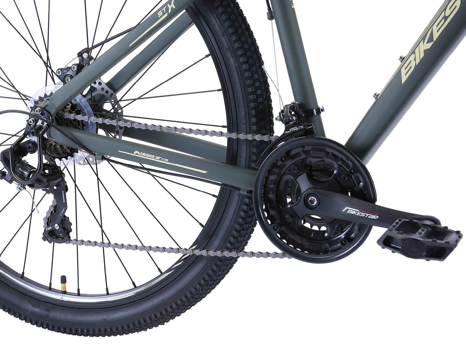 Bikestar Hardtail MTB Alu Sport 29 inch 21 speed Grijsgroen - Afbeelding 5