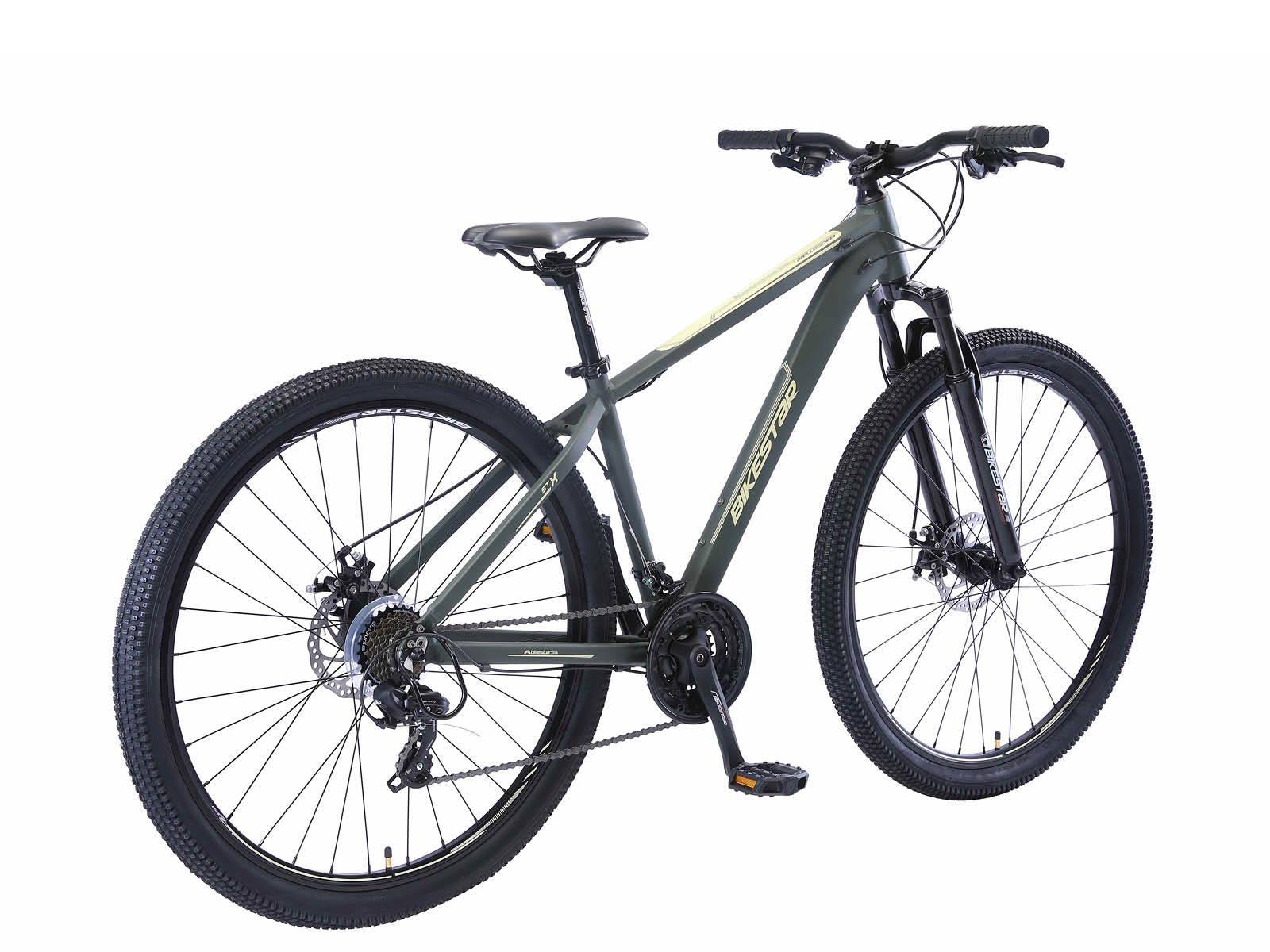 Bikestar Hardtail MTB Alu Sport 29 inch 21 speed Grijsgroen - Afbeelding 3