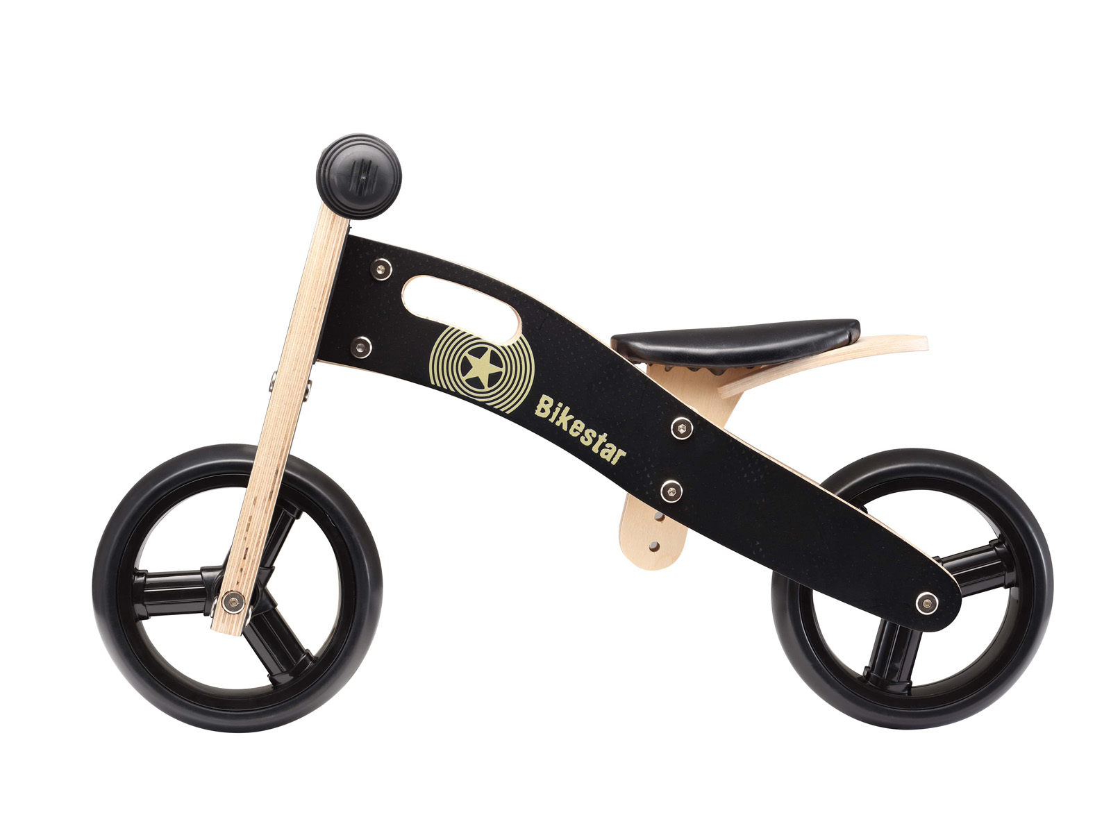 Bikestar mini loopfiets 2 in 1, hout, 7 inch, zwart - Afbeelding 7