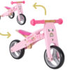 Bikestar loopfiets 2 in 1 hout 7 inch roze