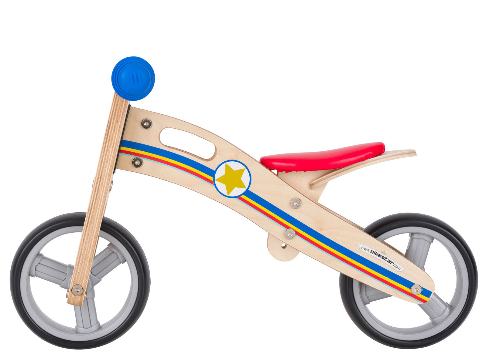 Bikestar mini loopfiets 2 in 1, hout, 7 inch, blauw - Afbeelding 6