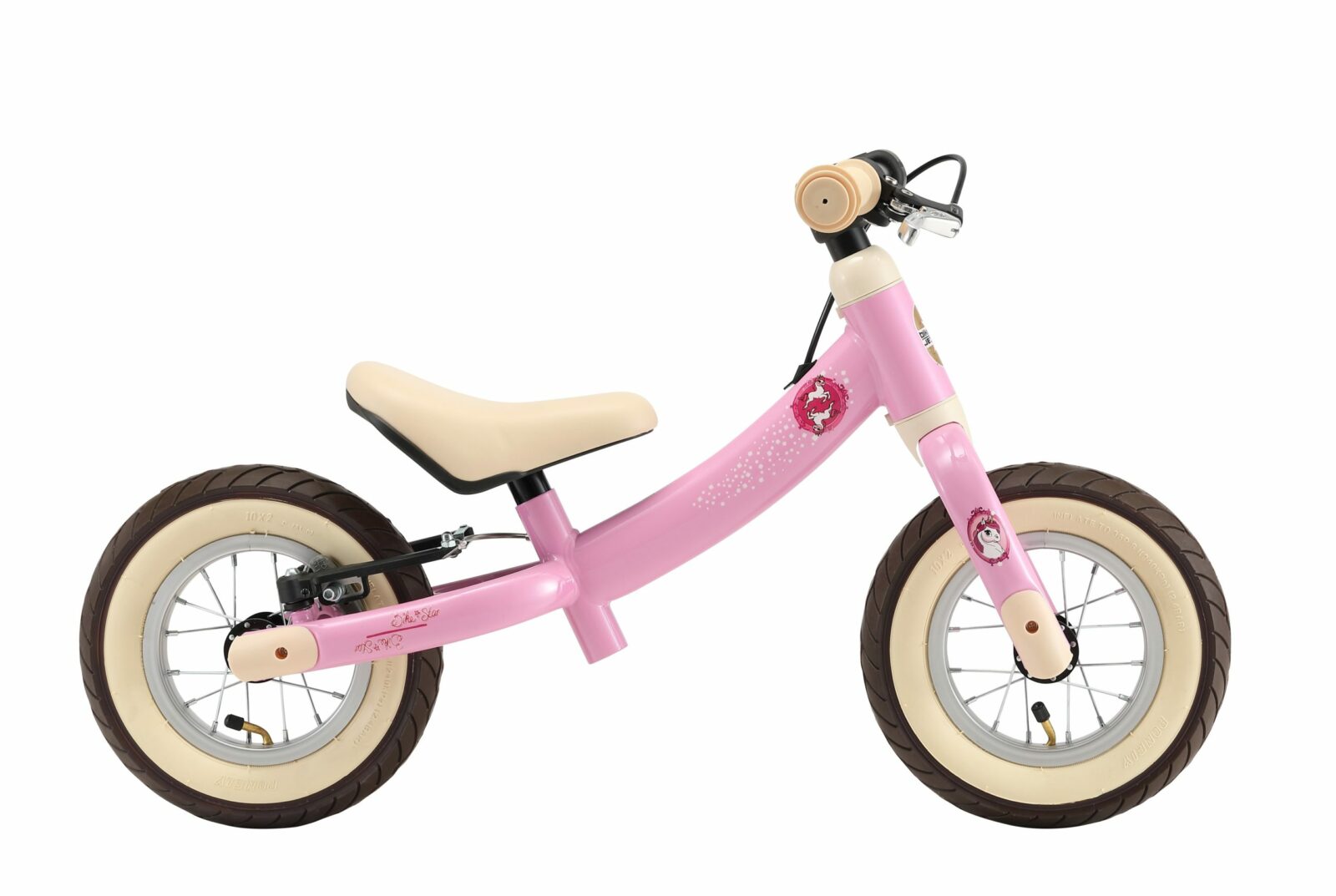Bikestar meegroei loopfiets Sport 10 inch, roze/eenhoorn - Afbeelding 3