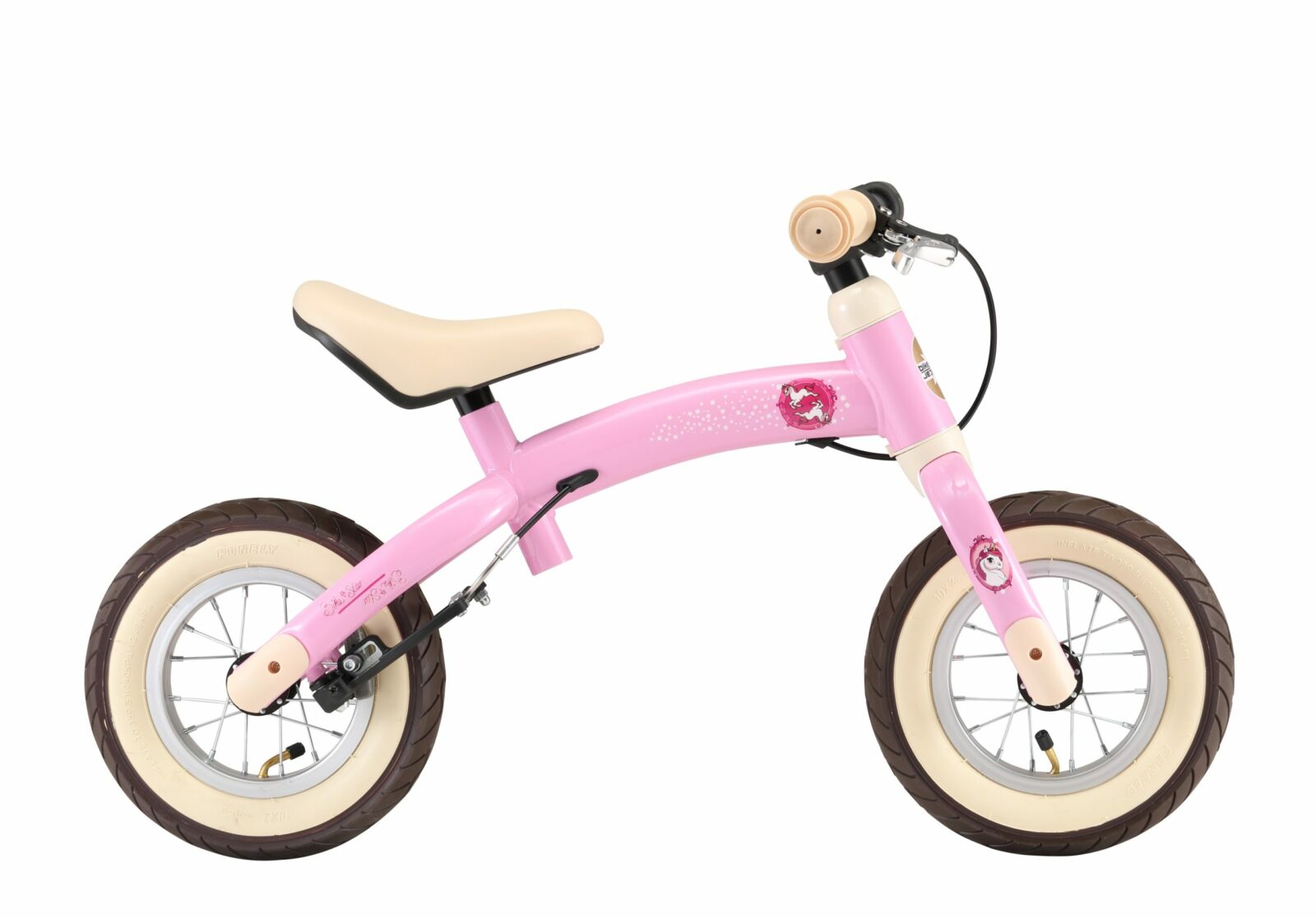 Bikestar meegroei loopfiets Sport 10 inch, roze/eenhoorn - Afbeelding 4