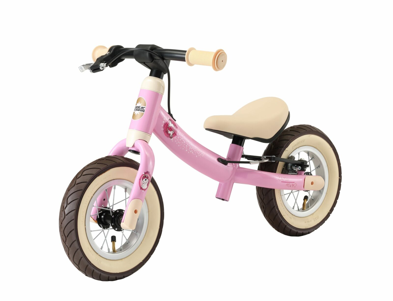 Bikestar meegroei loopfiets Sport 10 inch, roze/eenhoorn - Afbeelding 5