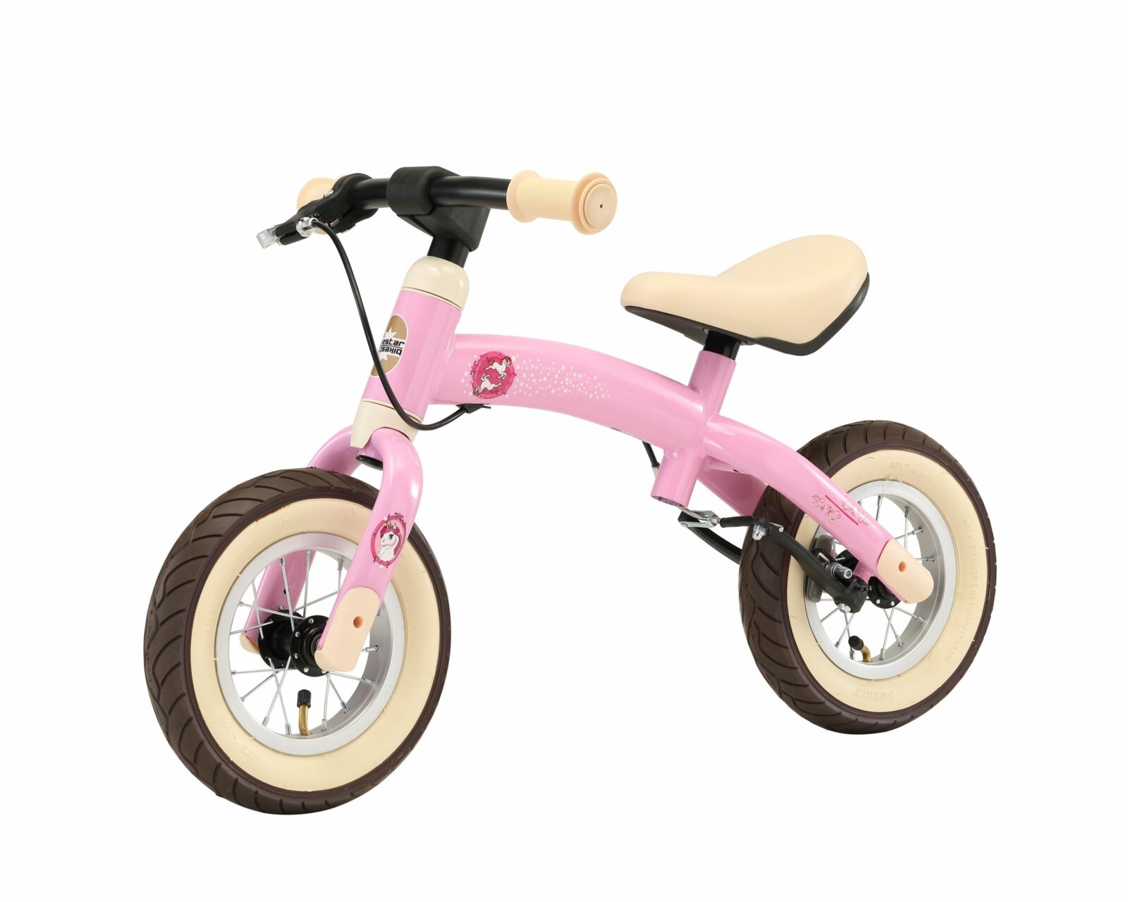 Bikestar meegroei loopfiets Sport 10 inch, roze/eenhoorn - Afbeelding 6
