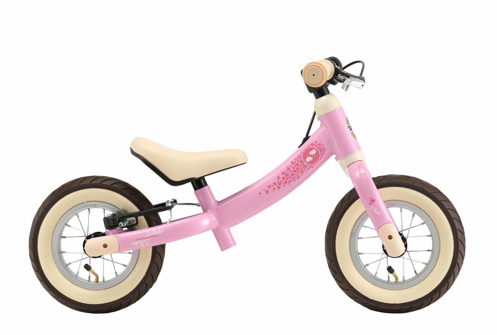Bikestar meegroei loopfiets Sport 10 inch, roze/vogels - Afbeelding 3