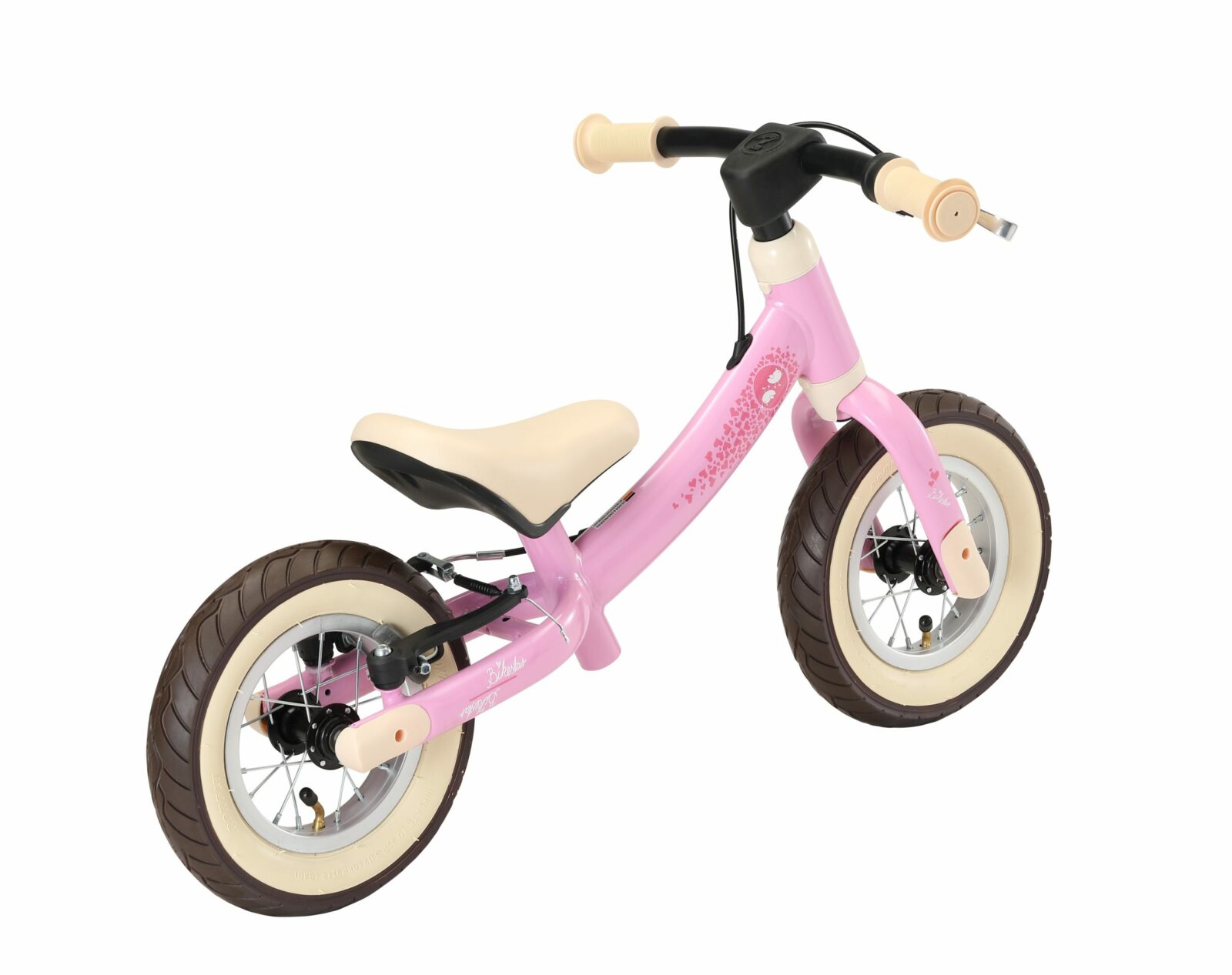 Bikestar meegroei loopfiets Sport 10 inch, roze/vogels - Afbeelding 7