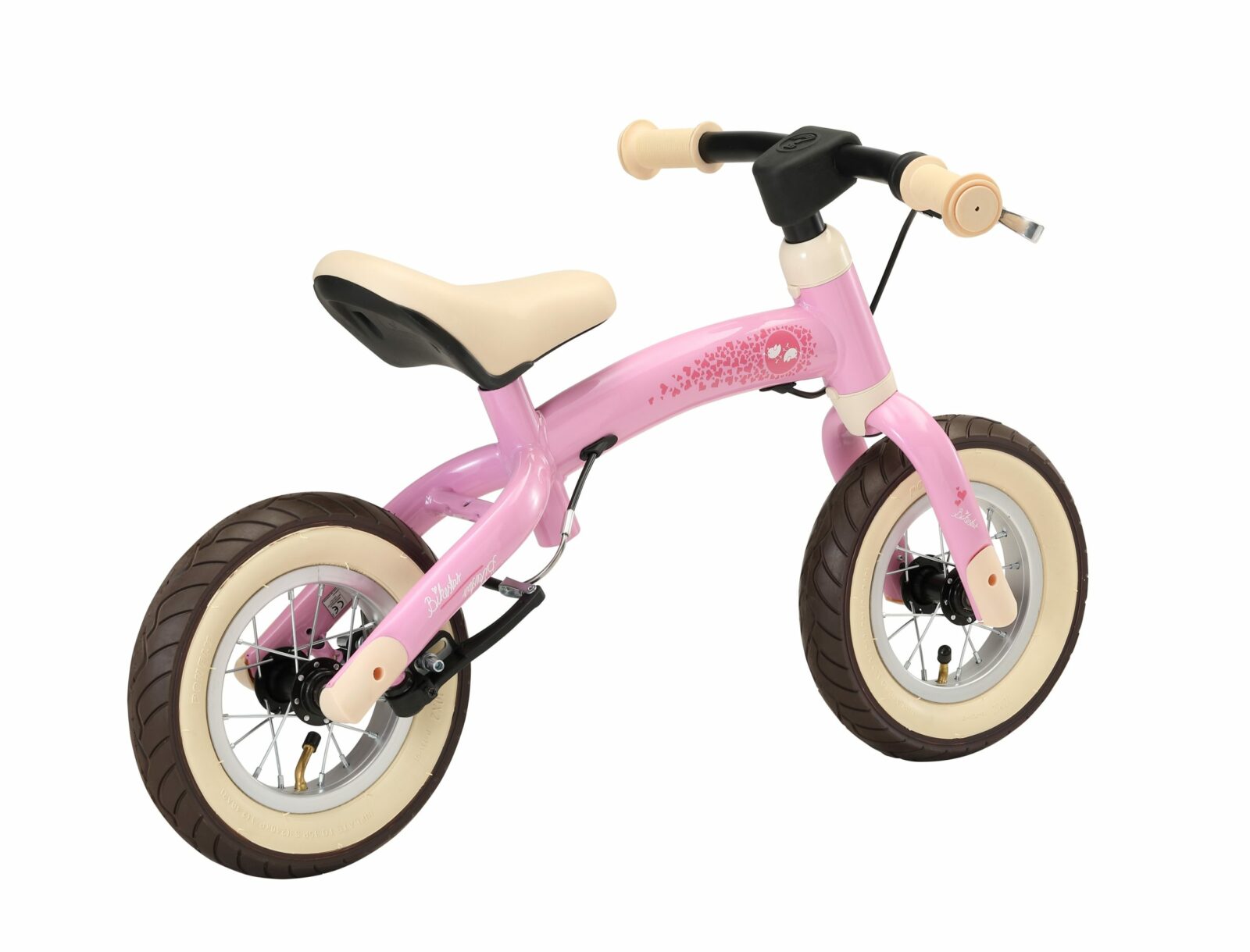 Bikestar meegroei loopfiets Sport 10 inch, roze/vogels - Afbeelding 8