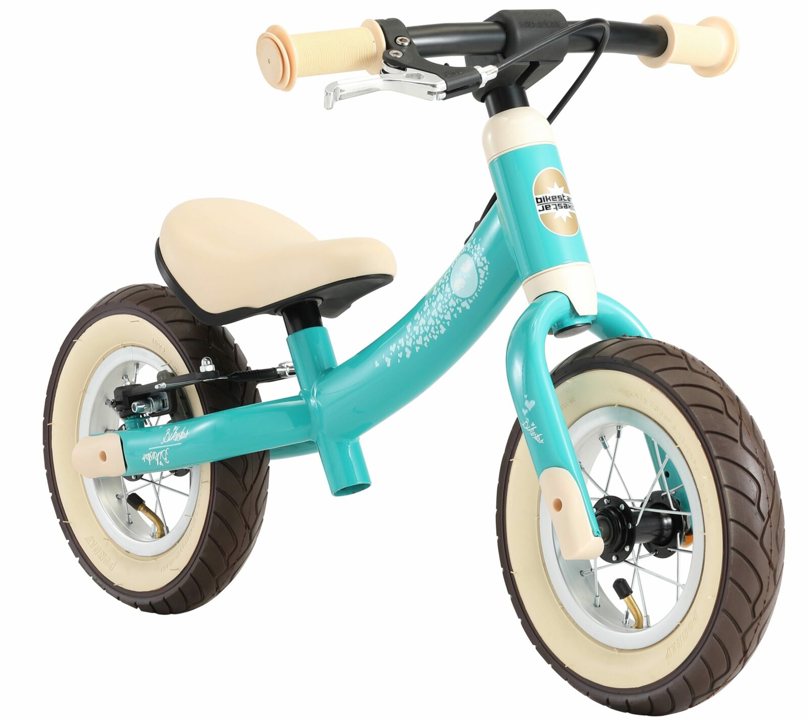 Bikestar meegroei loopfiets Sport 10 inch, turquoise/vogels