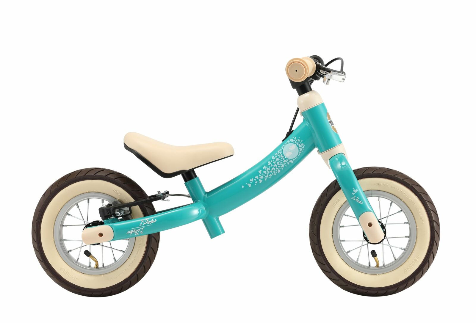 Bikestar meegroei loopfiets Sport 10 inch, turquoise/vogels - Afbeelding 3