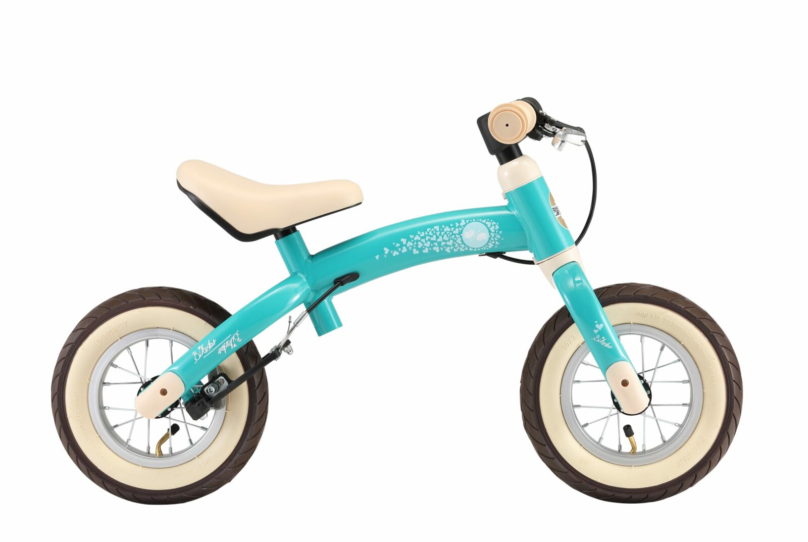 Bikestar meegroei loopfiets Sport 10 inch, turquoise/vogels - Afbeelding 4