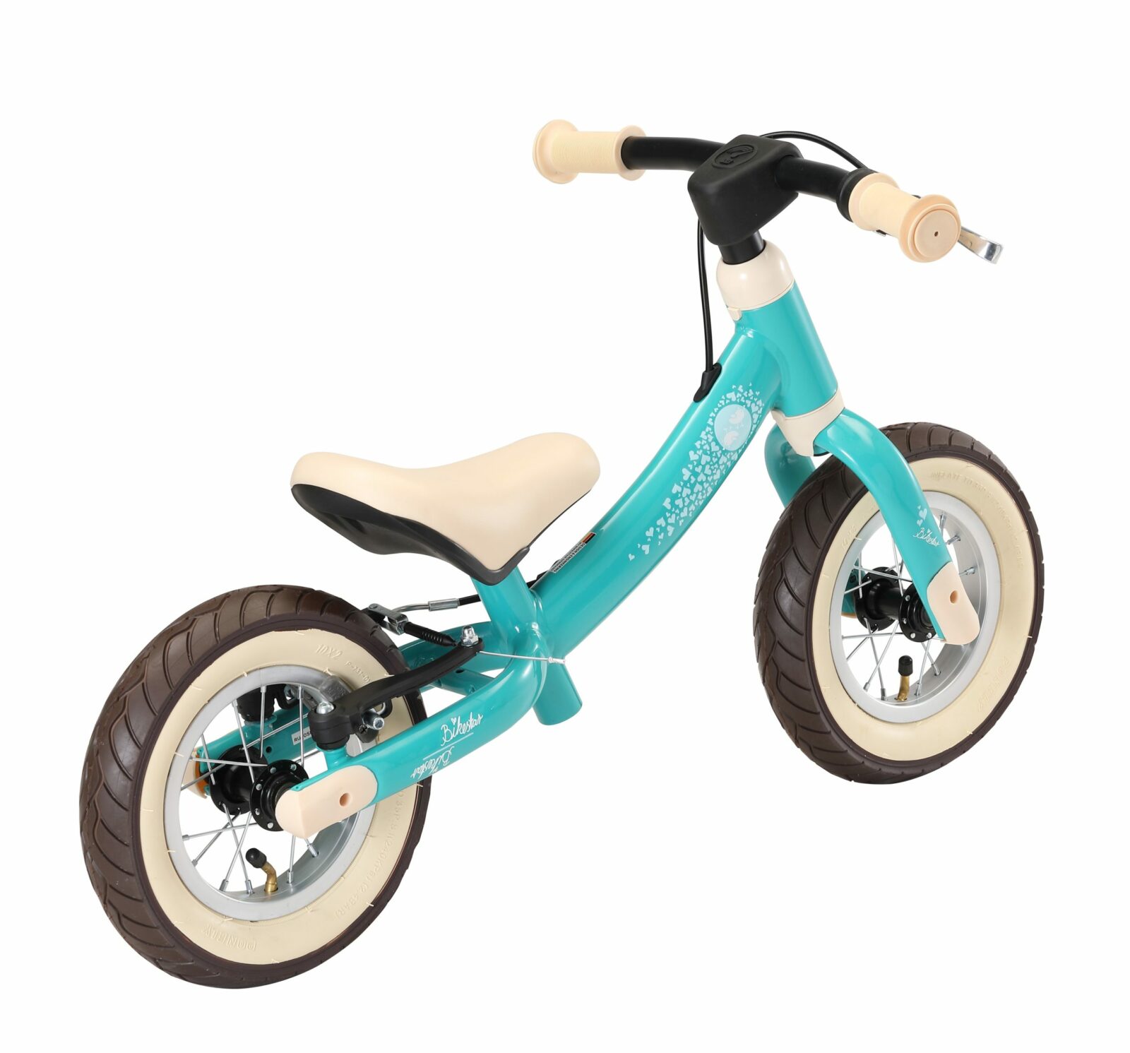 Bikestar meegroei loopfiets Sport 10 inch, turquoise/vogels - Afbeelding 7