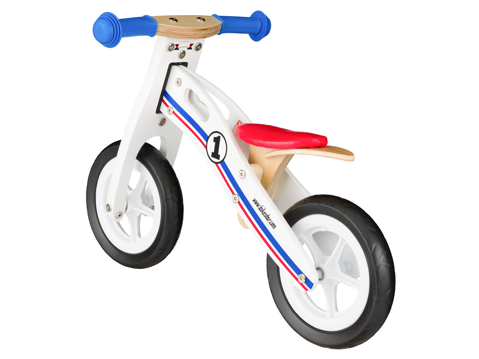 Bikestar, houten loopfiets, 10 inch, wit - Afbeelding 3